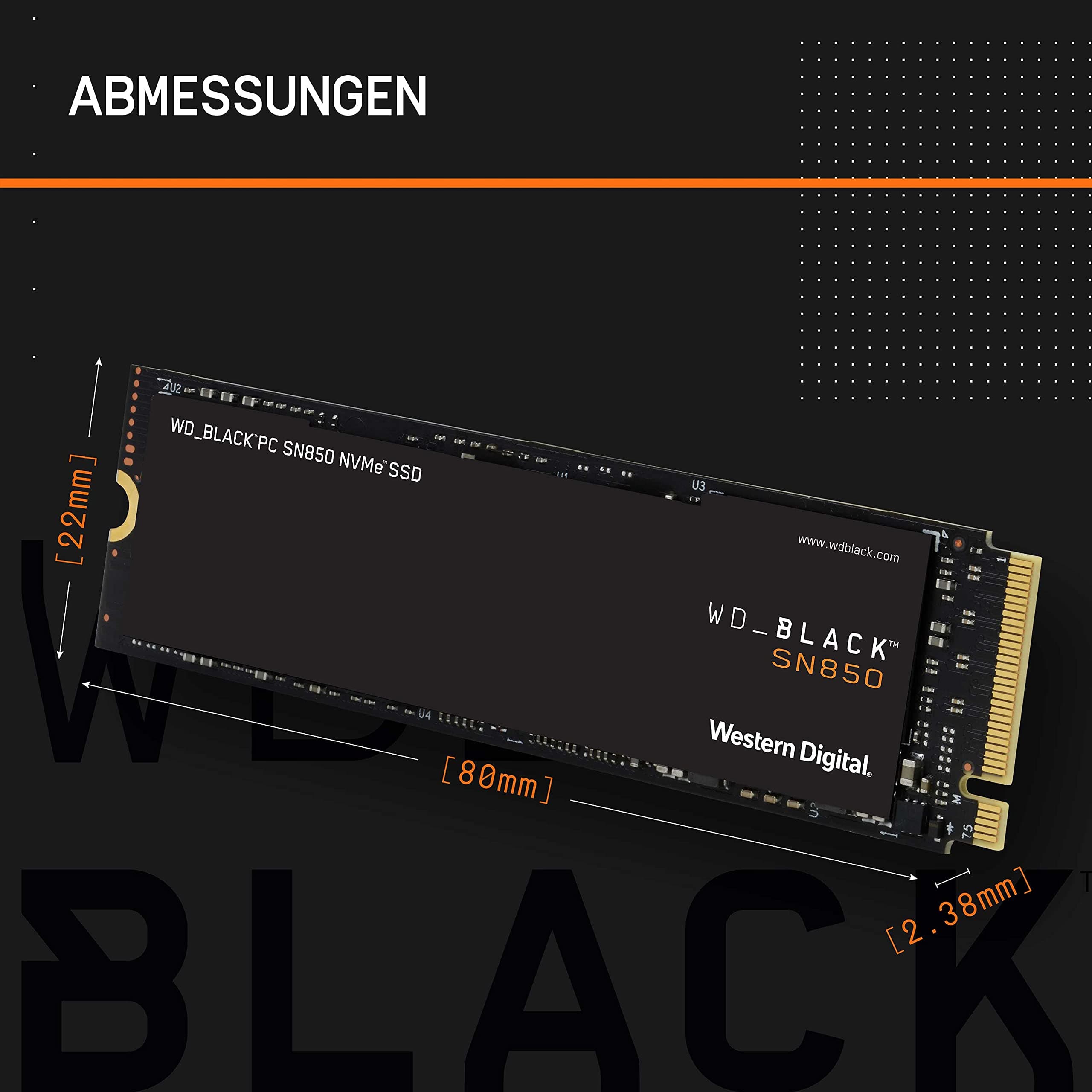 WD_BLACK SN850 NVMe SSD 1 TB interne SSD (Gaming SSD, PCIe Gen4-Technologie, Lesen 7.000 MB/s, Schreiben 5.300 MB/s) Schwarz,Festkörper-Laufwerk Bild 3