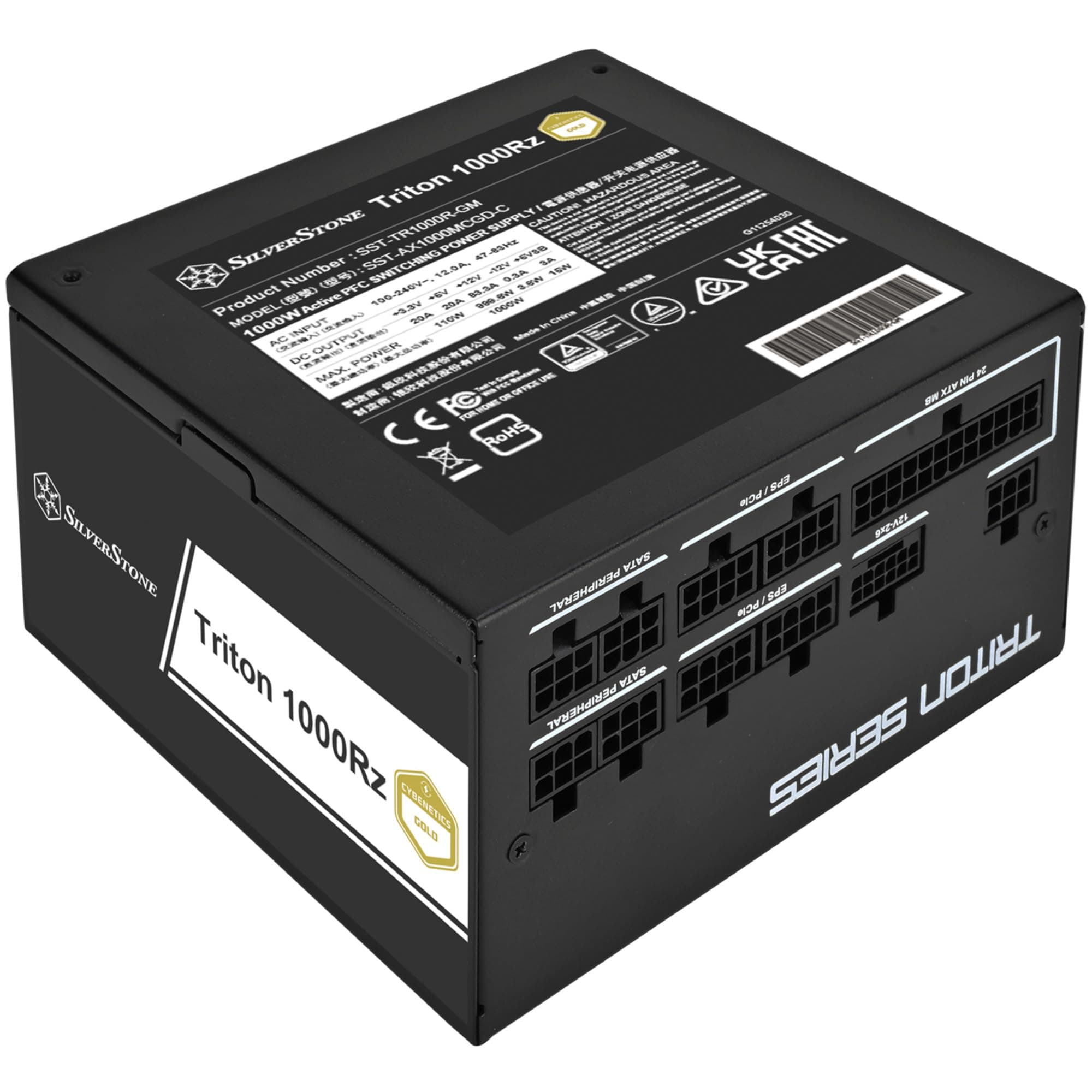 Silverstone SST-TR1000R-GM - Vollständig modulares PCIe 5 Cybenetics-Gold-ATX-Netzteil mit 1000W, Intel ATX 3.1, Gen5 12V-2x6 PCIe Bild 7