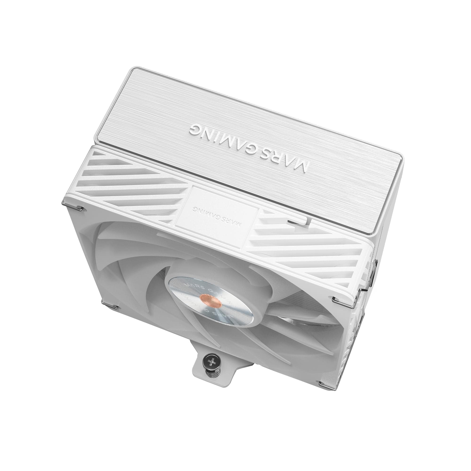 Mars Gaming MCPU-X4, CPU Kühler 230W TDP, 4x Heatpipes HCT Neue Generation, PWM Lüfter SI Extreme-Silence 120mm, Ausbalancierter Kupferkern, Universelle Kompatibilität Intel und AMD, Weiß MCPUX4W Bild 6