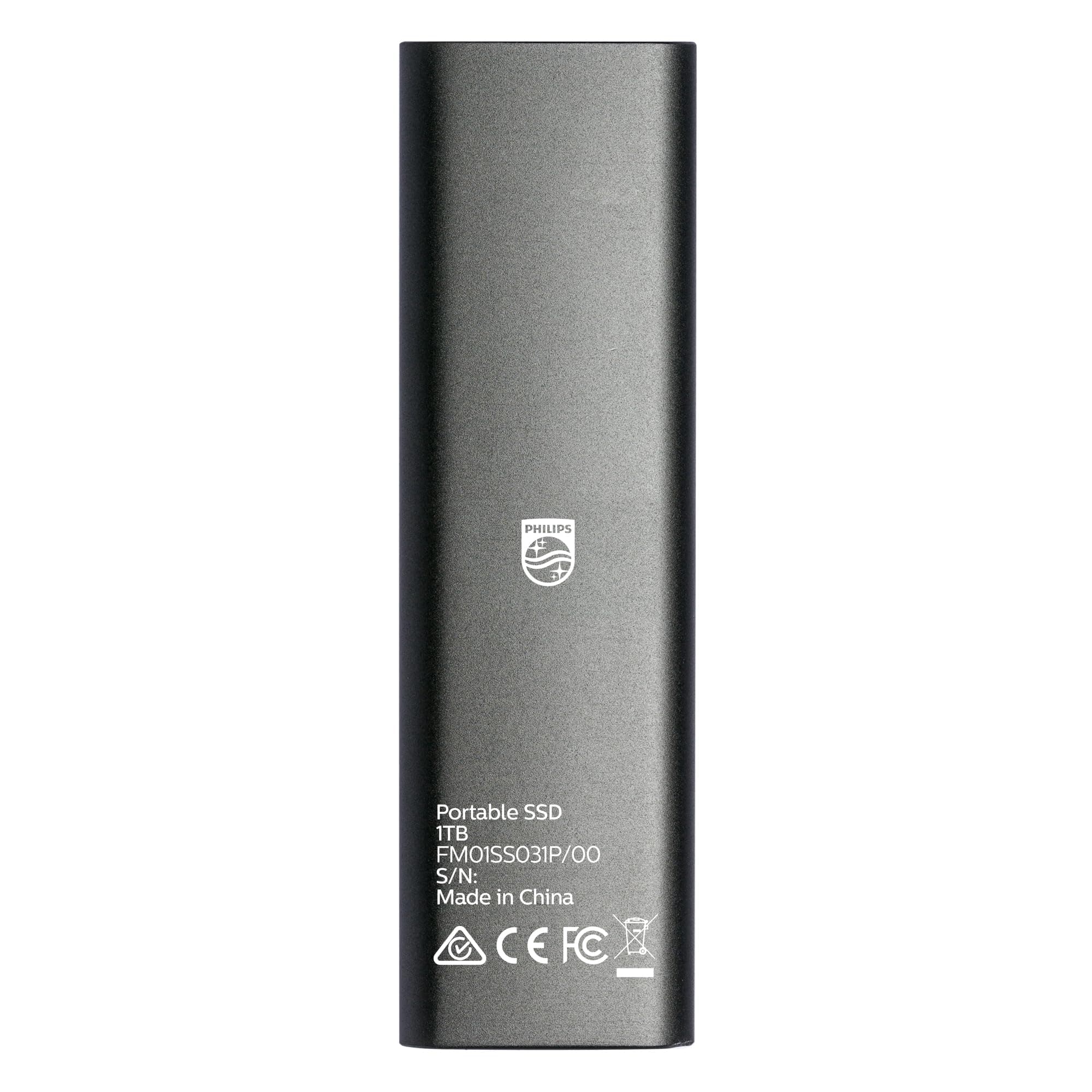 Philips Externe Portable SSD 1 TB - Ultra Slim SATA Ultra Speed USB-C, Lesegeschwindigkeit bis zu 540 MB/s, Aluminium Bild 5