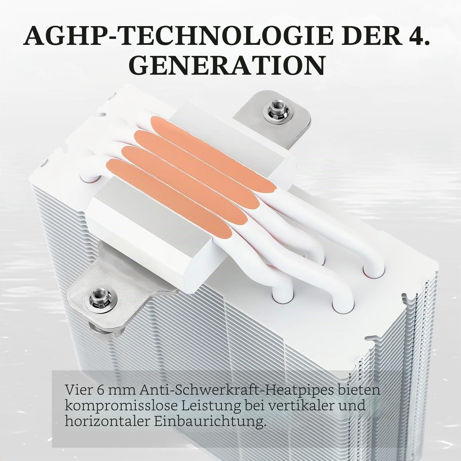 TR Assassin Spirit 120 EVO WEISS ARGB CPU-Kühler, 4 Heatpipes, TL-S12W-S PWM Schalldämpfer ARGB CPU-Lüfter Luftkühler, Unterstützung AMD AM4 /AM5&Intel 1700/1150/1151/1200 Bild 3