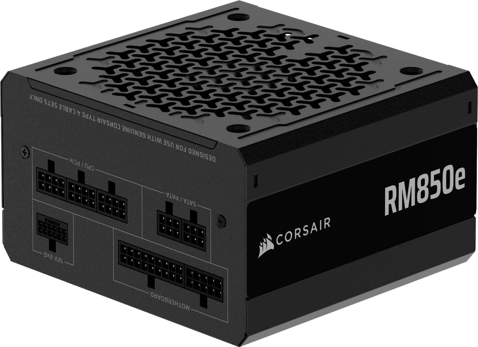 CORSAIR RM850e (2025) Geräuscharmes Vollständig Modulares ATX-Netzteil mit 12V-2x6 Kable – Zero RPM-Lüftermodus, ATX 3.1-Konform, PCIe 5.1-Unterstützung, Cybenetics Gold – Schwarz Schwarz 850 Watts RMe (2025)