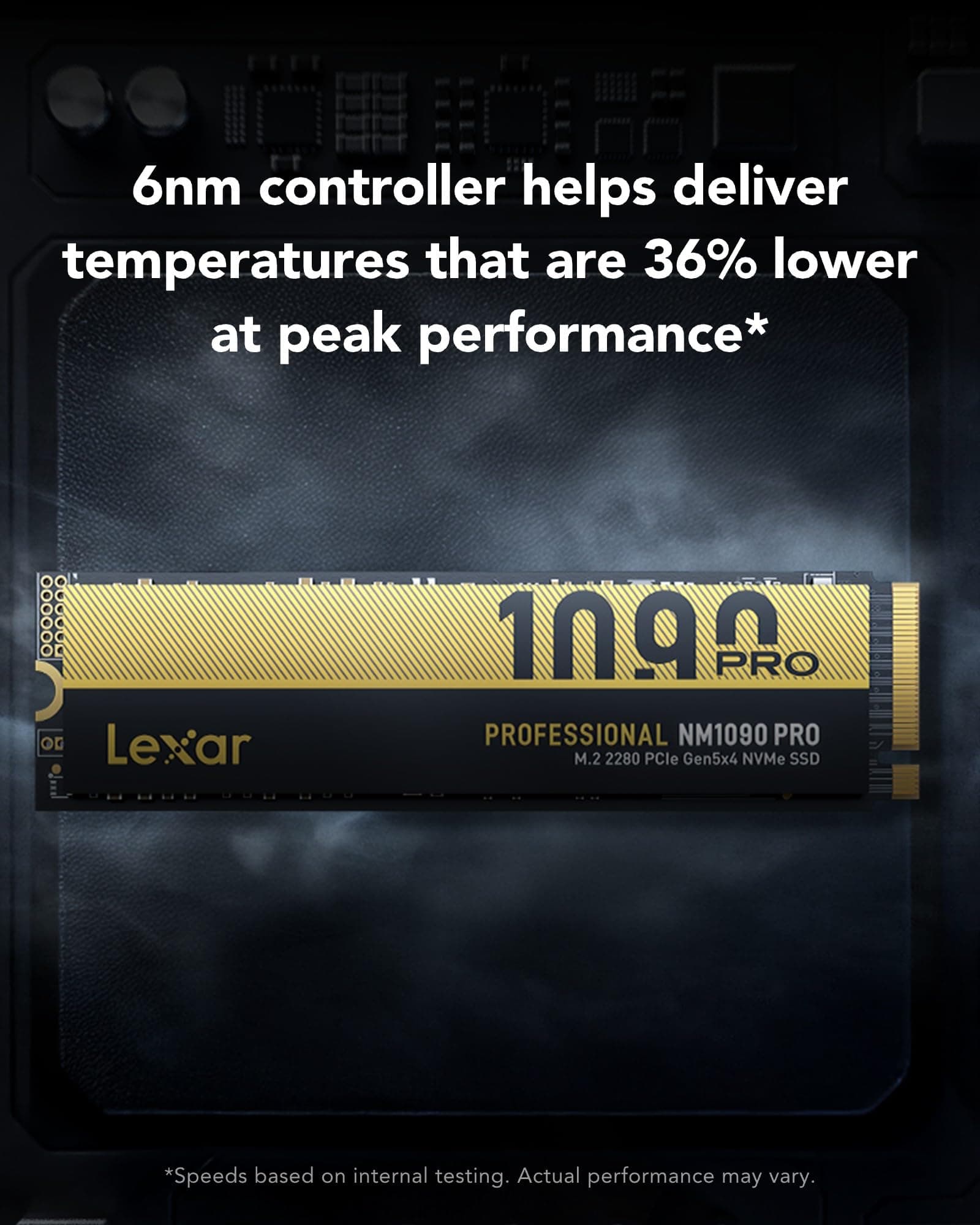Lexar SSD 2TB PCIe 5.0 Gen5 NVMe SSD - Bis zu 14.000MB/s, Erweiterte Thermokontrolle, DirectStorage-SSD für AI-Lasten, Gaming & Content-Erstellung Laptop/PC Bild 7