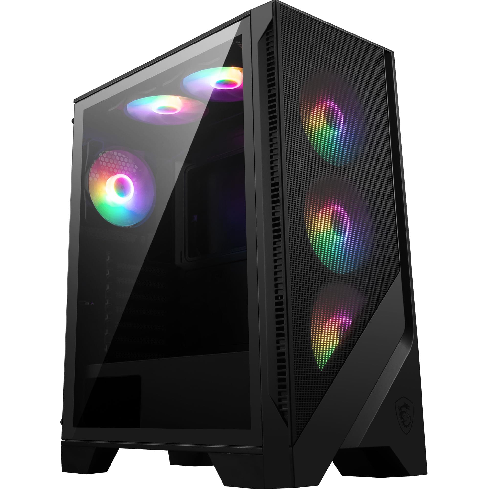 MSI MAG Forge 120A Airflow Mid-Tower PC-Gehäuse - ATX Kapazität, RTX 40 GPU Unterstützung, Auto-RGB Lüfter, magnetische Staubfilter, gehärtetes Glas, USB 3.2 Generation 1 Typ-A Bild 2