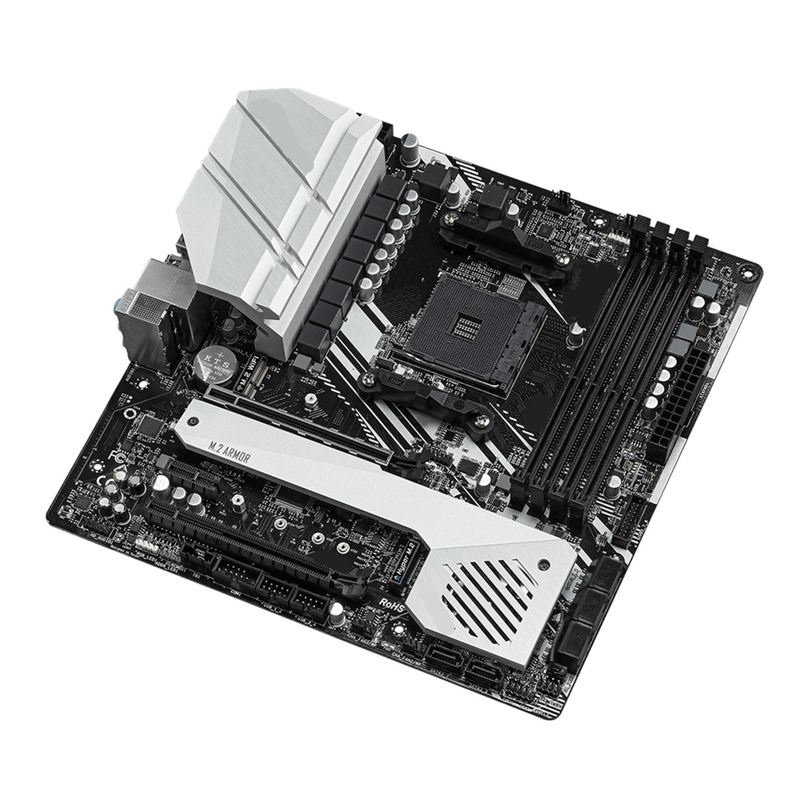 for X570 Motherboard Set Kit Mit Ryzen 5 5500 CPU X570M Pro4 4xDDR4 M.2 NVME HDMI RGB USB MATX AM4 Board for ASRock, Replacement Part Motherboards Bild 5