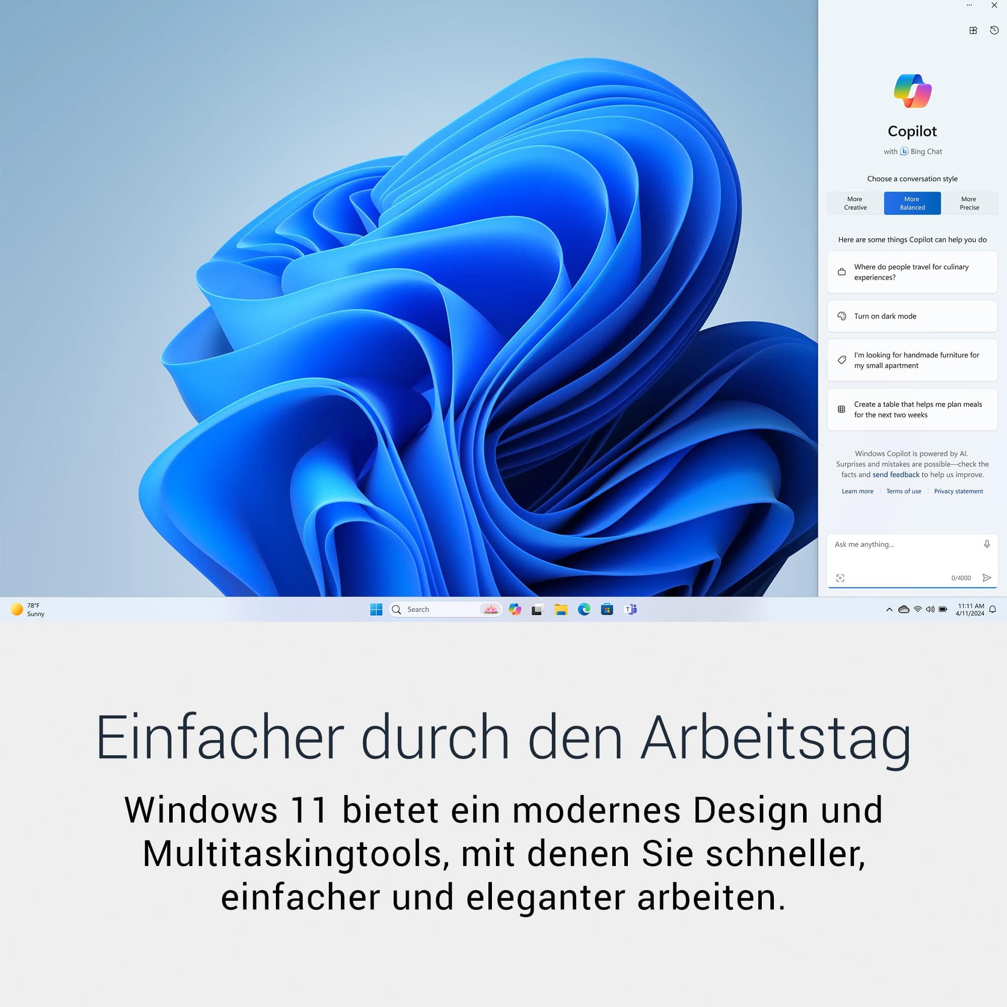Dell 14 Laptop DC14250 14,0" 2K Display, Intel Core 5 120U, Intel Graphics, 16GB RAM, 512GB SSD, Windows 11 Home, Fingerabdrucksensor, Deutsches QWERTZ-Backlit-Keyboard, Wi-Fi 6, HDMI, USB-C – Silber Intel Core 5-120U (10 cores, up to 5.0 GHz) 16 GB 512GB SSD Bild 6
