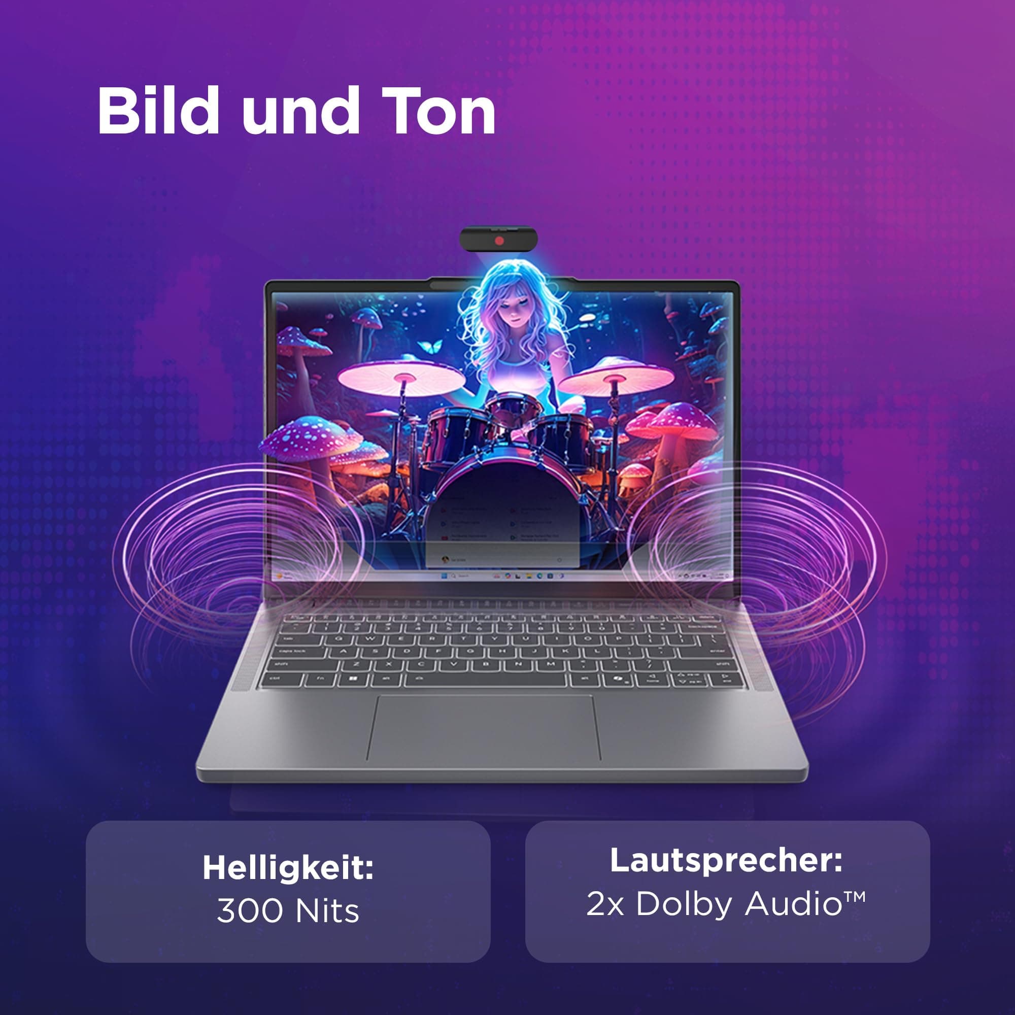 Lenovo IdeaPad Slim 3i Laptop | 14" WUXGA Display | Intel Core i5 13420H | 16GB RAM | 512GB SSD | Intel UHD Grafik | Win11 | QWERTZ | Luna Grau | 3 Monate Premium Care Bild 6
