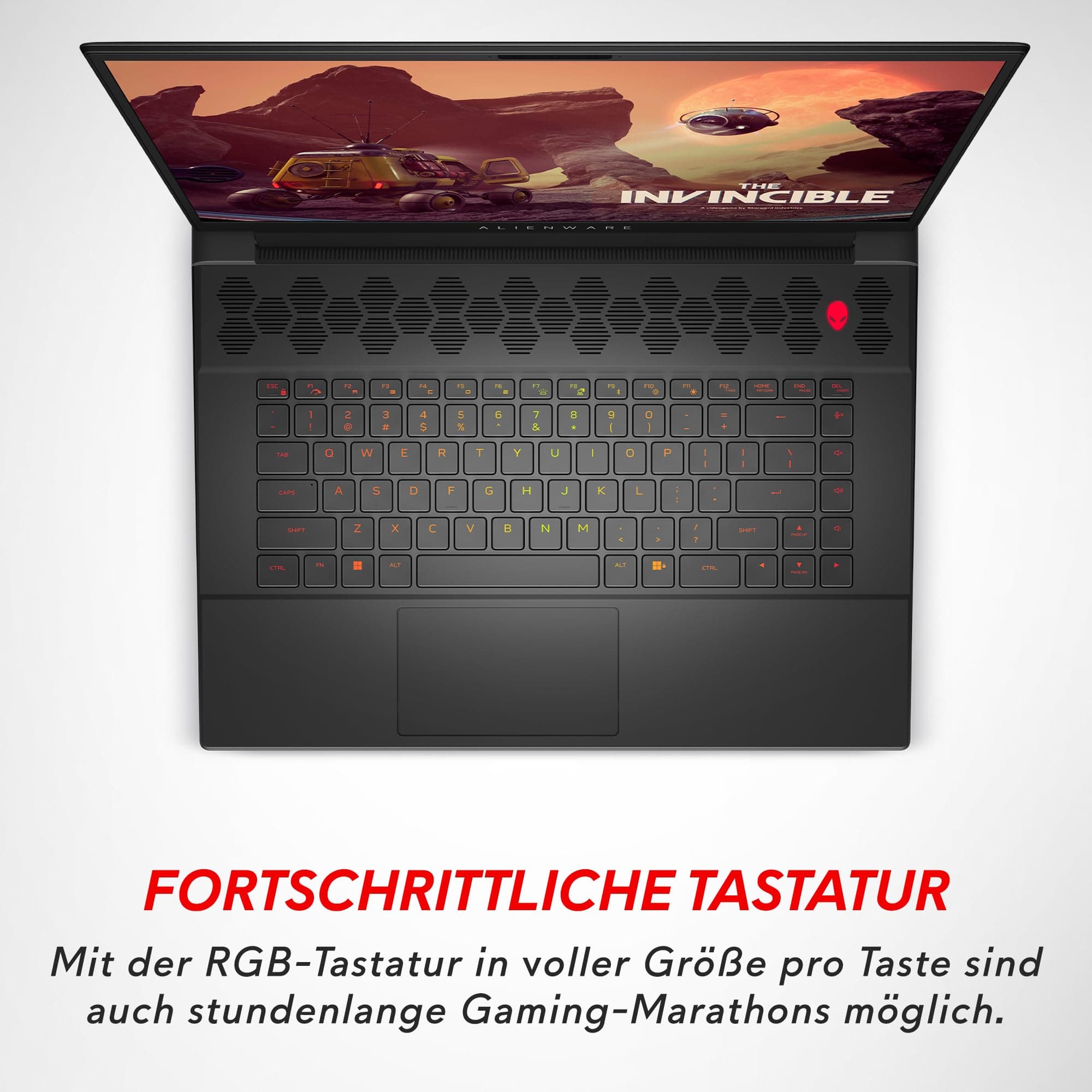 Alienware m16 Gaming Laptop - 16 Inch QHD 240 Hz, AMD Ryzen 9 7845HX, 16 GB RAM, 1 TB SSD, NVIDIA GeForce RTX 4070, AlienFX RGB Keyboard - German, Windows 11 Home, Dark Metallic Moon Bild 7