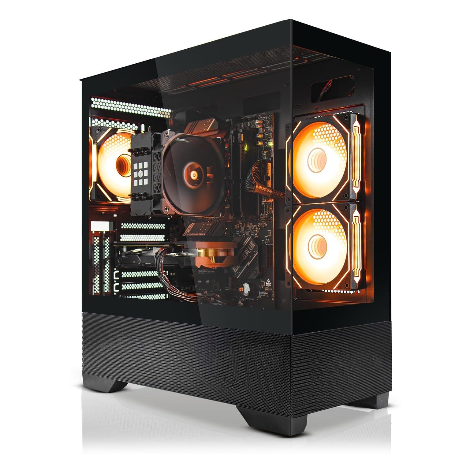 SYSTEMTREFF High-End Gaming PC AMD Ryzen 7 5700X 8x4.6GHz | Nvidia RTX 5070 12GB DX12 | 1TB M.2 NVMe | 32GB DDR4 RAM | Windows 11 | WLAN Desktop Computer Rechner für Gamer, Zocker & Streamer