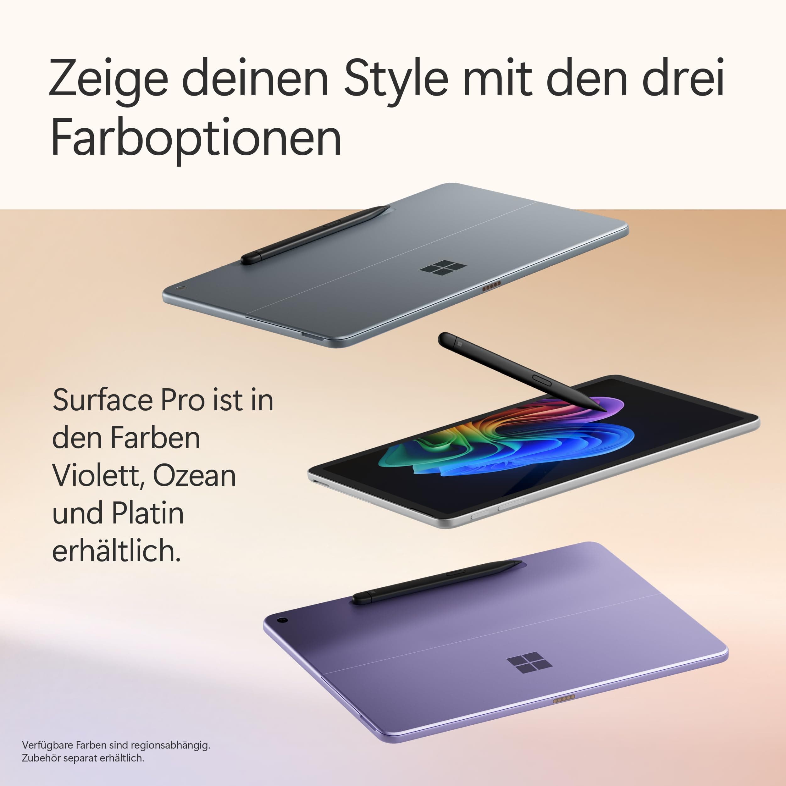 Microsoft Surface Pro | Copilot+ PC | 12” LCD Touchscreen | Snapdragon® X Plus | 16GB RAM | 512GB Speicher | Neuestes Modell | Violett Snapdragon X Plus (8-Kern) | 12'' LCD Touchscreen 16GB RAM | 512GB Speicher Violett Bild 5