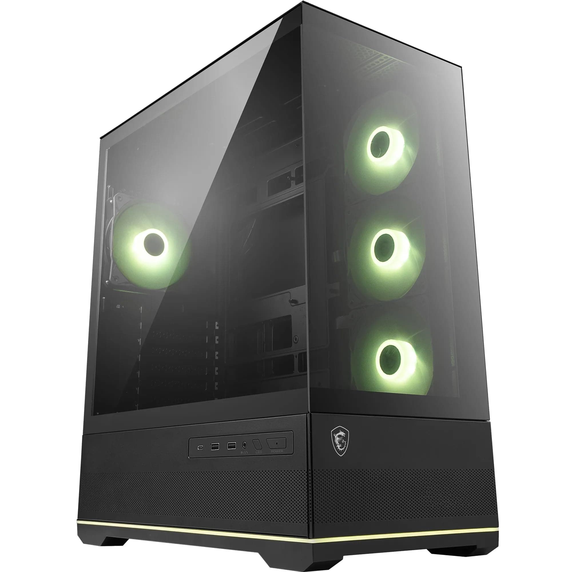 MSI MAG PANO 110R PZ – Mid-Tower-Gaming-PC-Gehäuse – Unterstützt GPUs mit Einer Länge von bis zu 400 mm, herausnehmbare Staubfilter, USB 20 Gbit/s (Typ C), Back-Connect-ATX- und Micro-ATX Bild 2