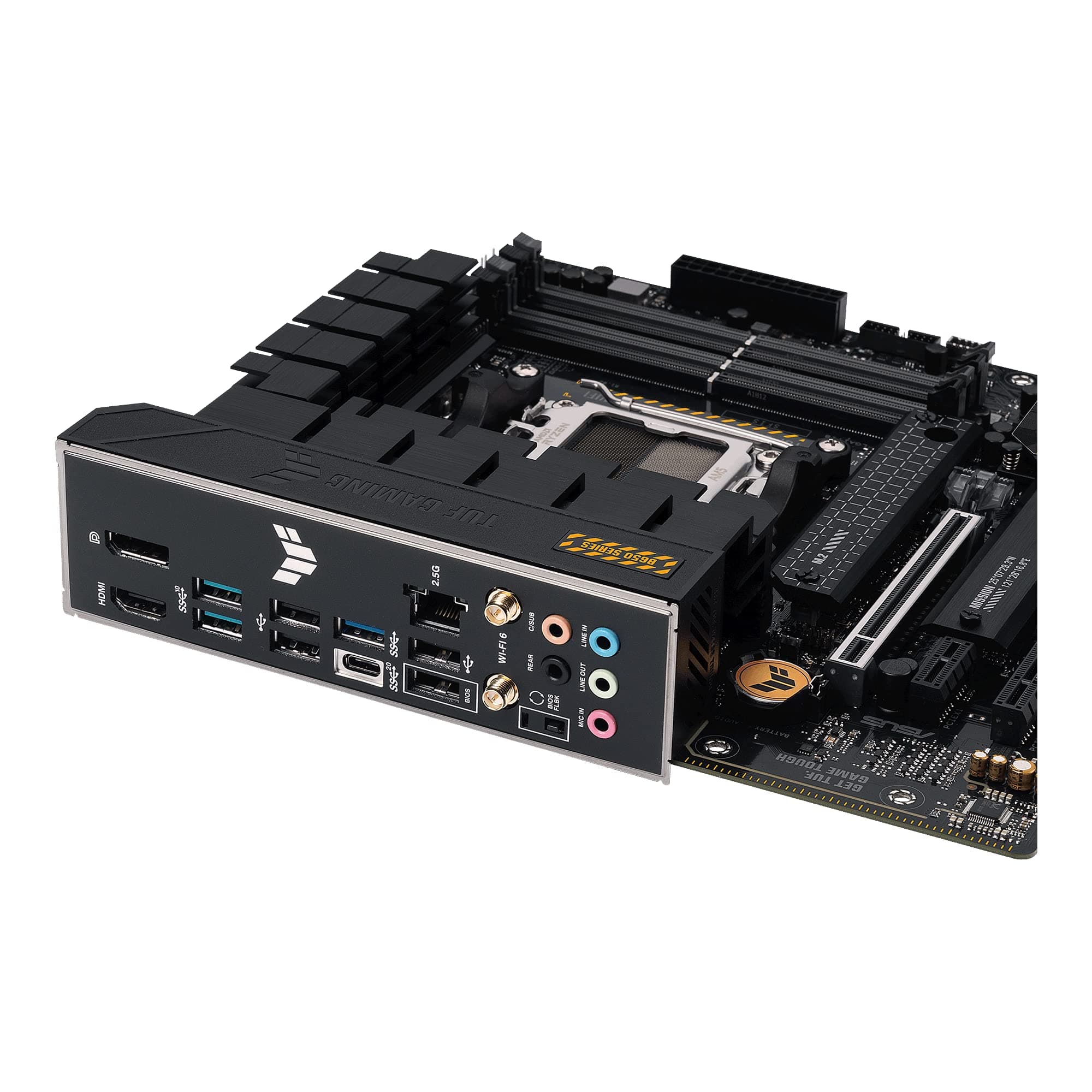 ASUS TUF Gaming B850M-PLUS WiFi Mainboard Sockel AMD AM5 (AMD B850, mATX, DDR5 Speicher, PCIe 5.0, 2X PCIe 4.0 M.2, WiFi 6E, Aura Sync) Bild 8