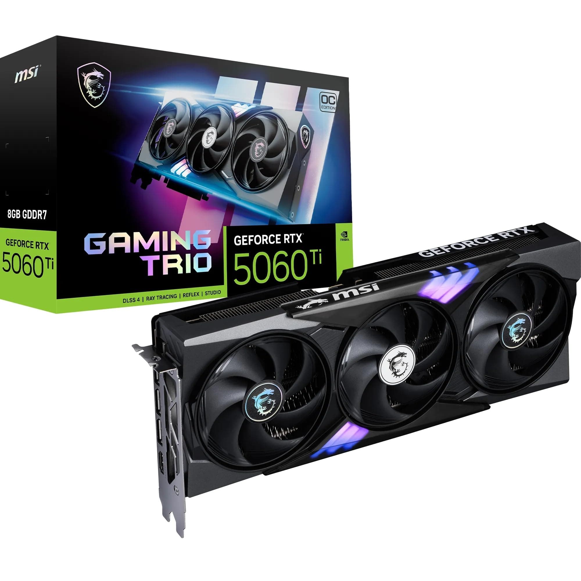 MSI GeForce RTX 5060 Ti 8G Gaming Trio OC - 8 GB GDDR7 (28Gbps/128-bit), PCIe 5, Boost: 2647 MHz, HDMI 2.1b, DisplayPort 2.1b Bild 2