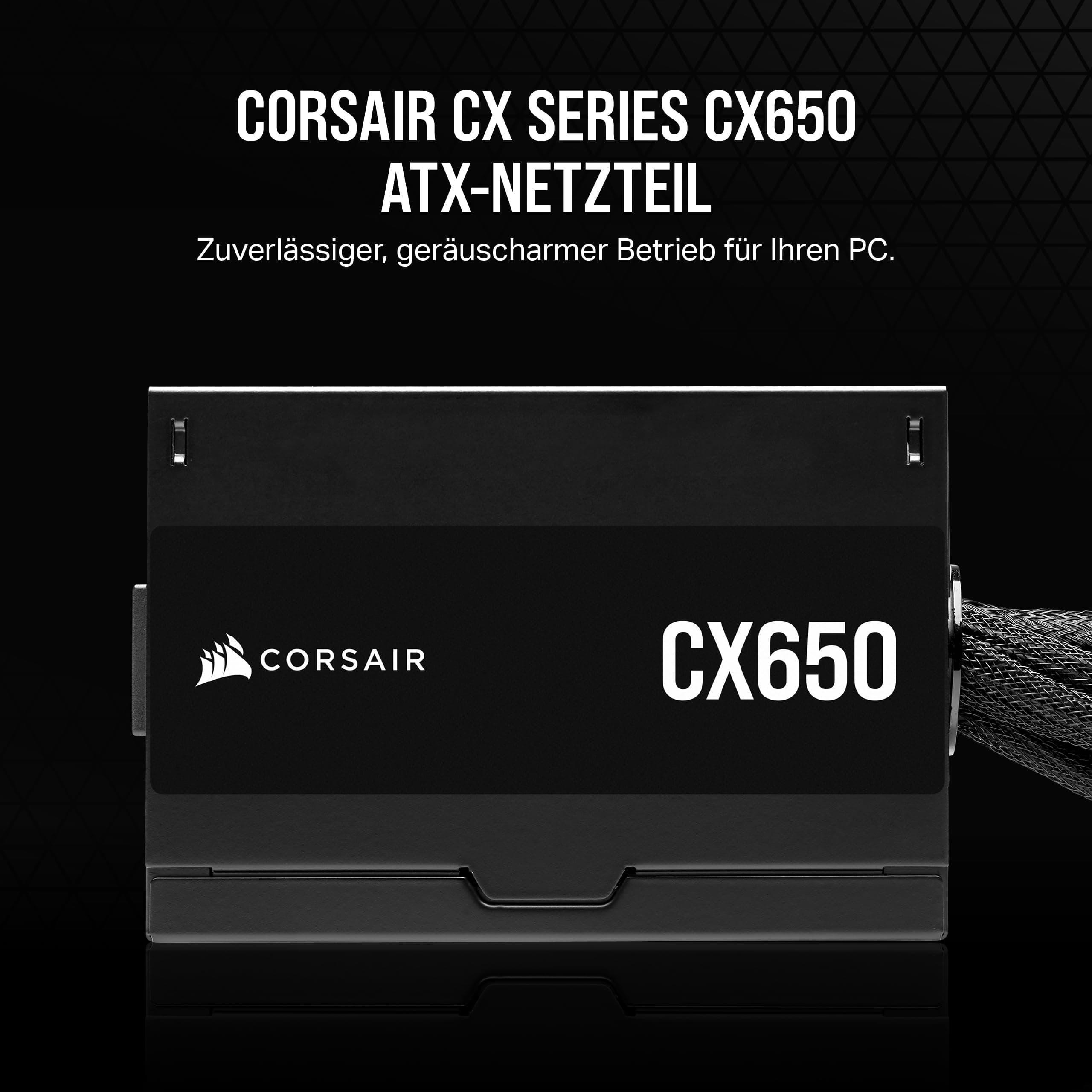 CORSAIR CX650 ATX 650W Netzteil - 80 Plus Bronze Zertifiziert - Geräuscharm - Ummantelte Kabel - Nicht Modular - EU - Schwarz Bild 3