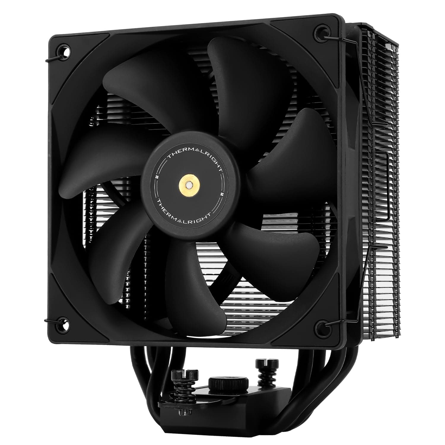 Thermalright Assassin Spirit 120 EVO DARK CPU-Kühler, 4 Heatpipes, 12cm PWM Quiet Fan CPU Luftkühler,1850 U/min Geschwindigkeit,Schwarzer Spitzenkühler,Unterstützung AMD AM4 AM5 & Intel 1700/1150/1200 AS120 EVO DARK