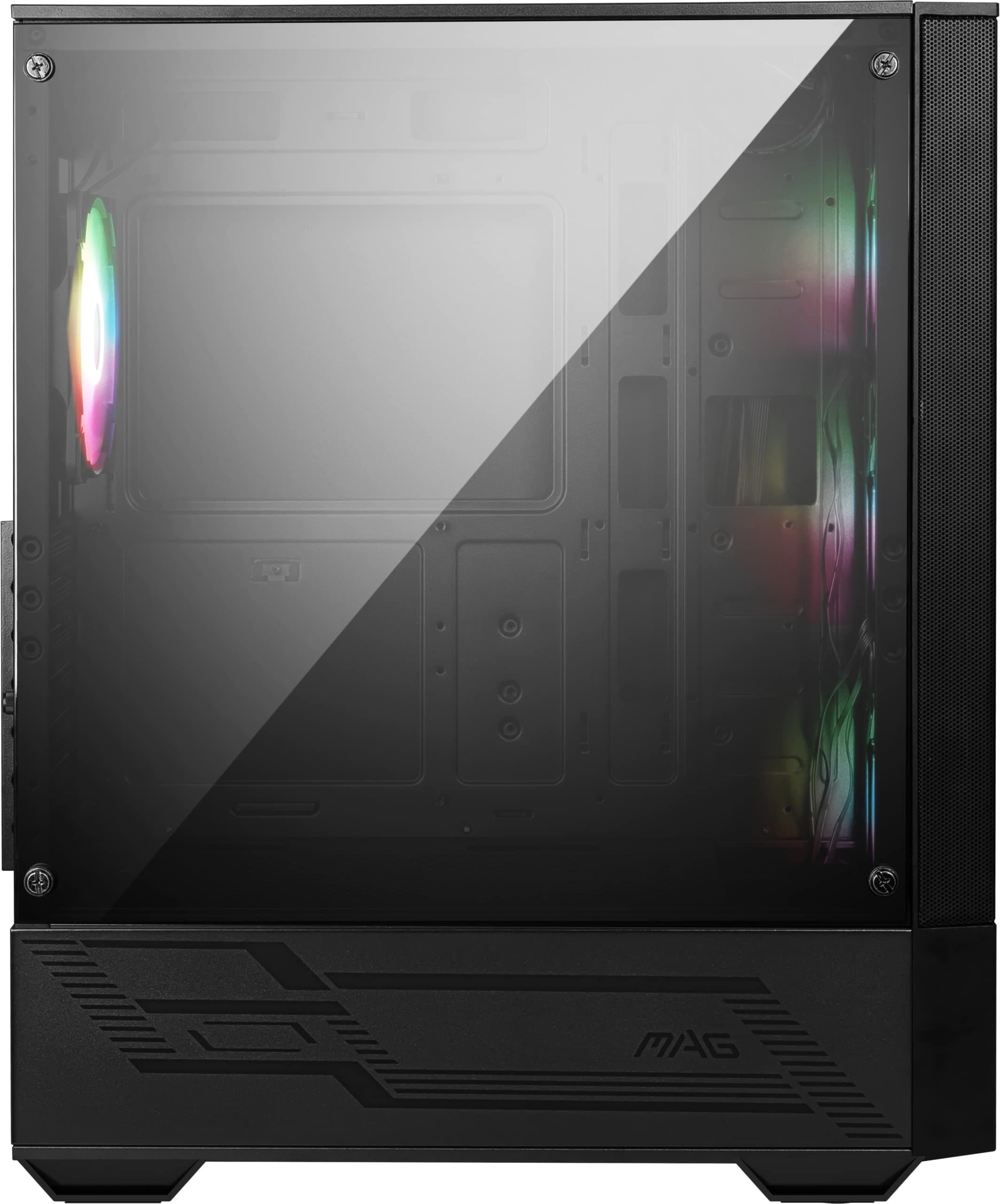 MSI MAG Forge 112R Mid-Tower PC-Gehäuse - gehärtetes Glas, unterstützt ATX, Micro-ATX & Mini-ITX, Mesh-Front, 4X 120mm ARGB Lüfter mit Hub Controller, Magnetischer Staubfilter, USB 3.2 Gen 1 Typ-A Bild 5