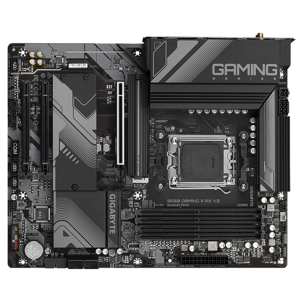 GIGABYTE B650 Gaming X AX V2 Mainboard - AMD Ryzen 9000er-Serie, 8+2+2 Phasen VRM, bis zu 8000 MHz DDR5 (OC), 1xPCIe 5.0 + 2xPCIe 4.0 M.2, 2,5 GbE LAN, WiFi 6E, USB 3.2 Gen 2 Bild 7