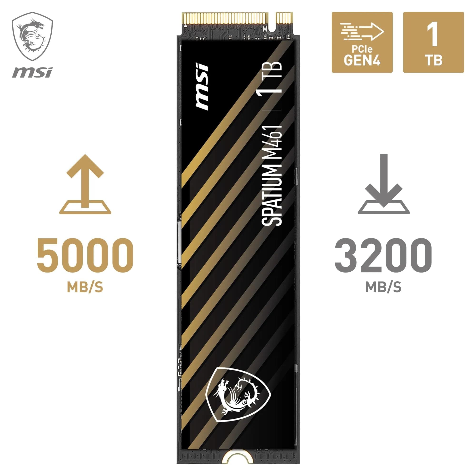 MSI SPATIUM M461 PCIe 4.0 NVMe M.2 1TB Bild 4