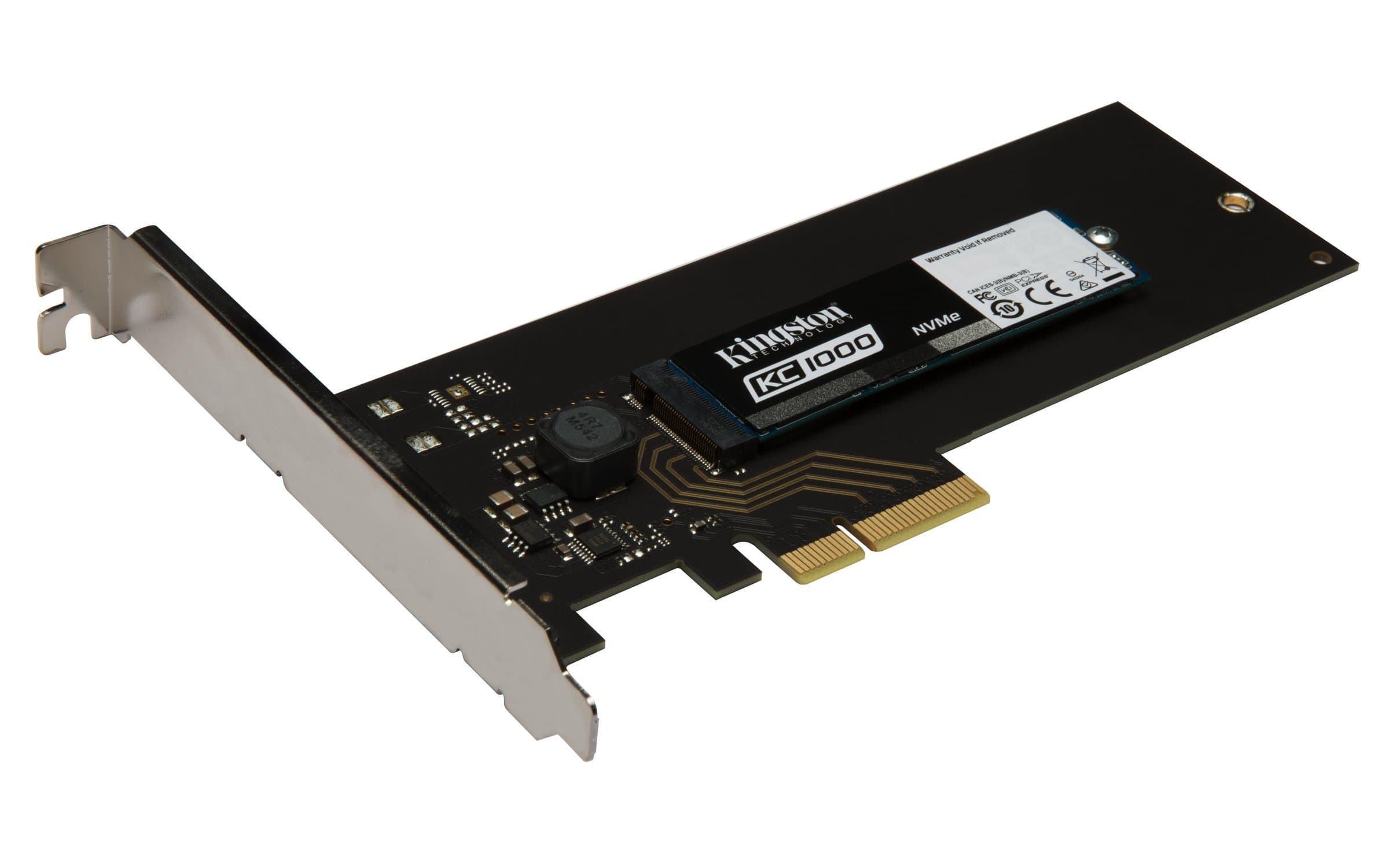 Kingston KC1000 NVMe PCIe SSD 480GB Gen2 x4 (mit HHHL AIC card) Bild 2