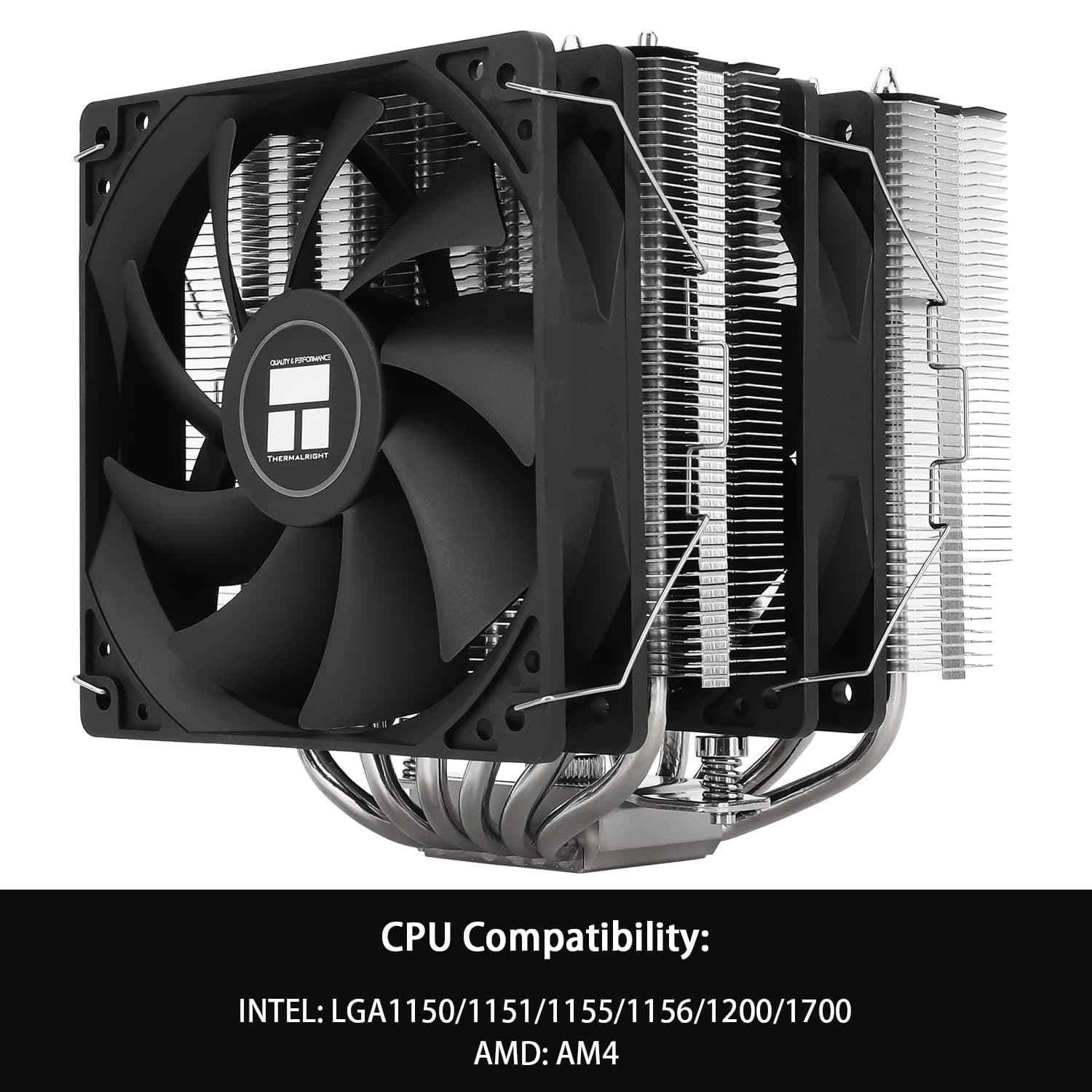 Thermalright Peerless Assassin 120 SE CPU Luftkühler, 6 Heat Pipes Kühler, Dual 120mm TL-C12C PWM Lüfter,Aluminium Kühlkörper Abdeckung,AGHP Technologie, für AMD AM4/AM5 Intel 1700/1150/1151/1200 Bild 5