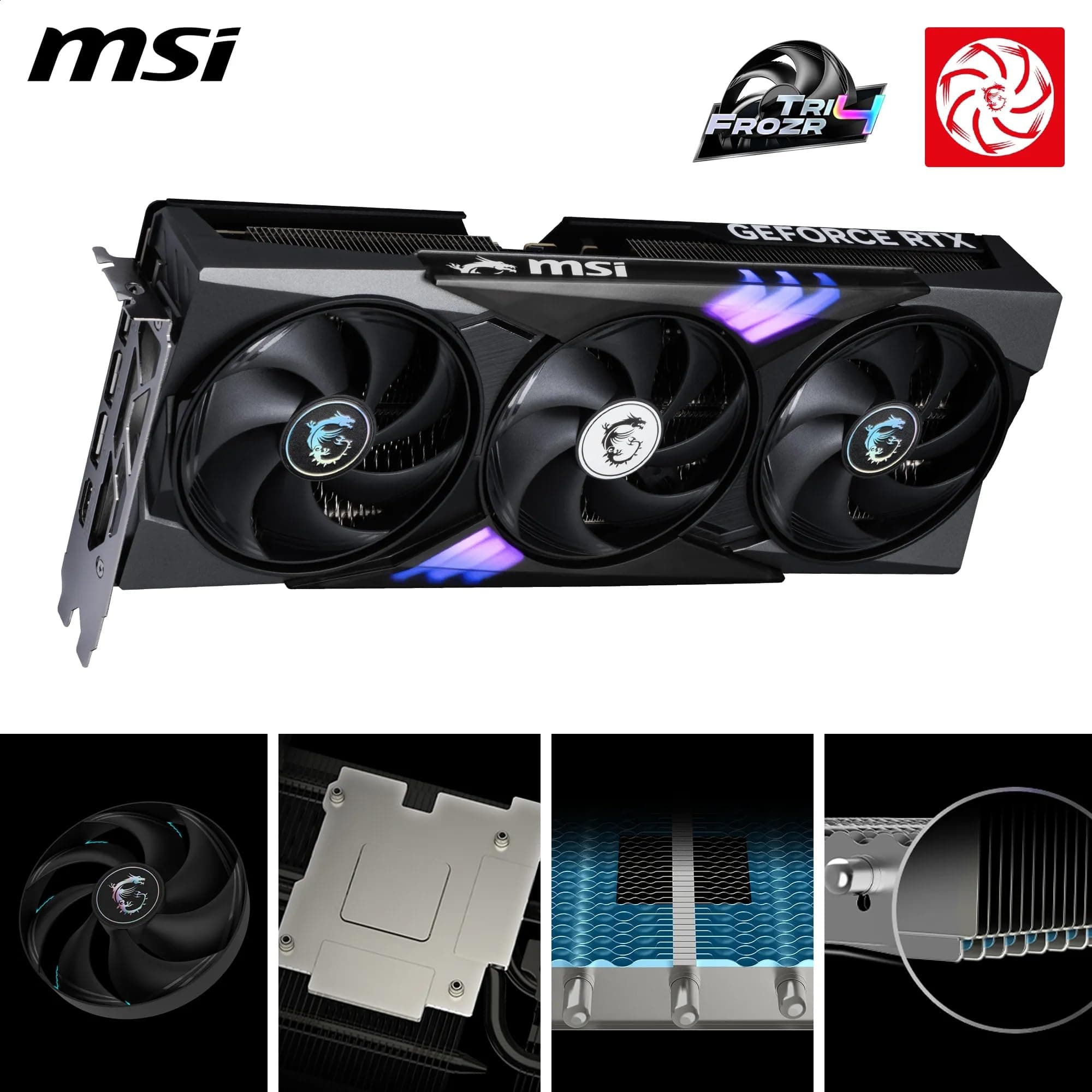MSI GeForce RTX 5060 Ti 8G Gaming Trio OC - 8 GB GDDR7 (28Gbps/128-bit), PCIe 5, Boost: 2647 MHz, HDMI 2.1b, DisplayPort 2.1b Bild 8