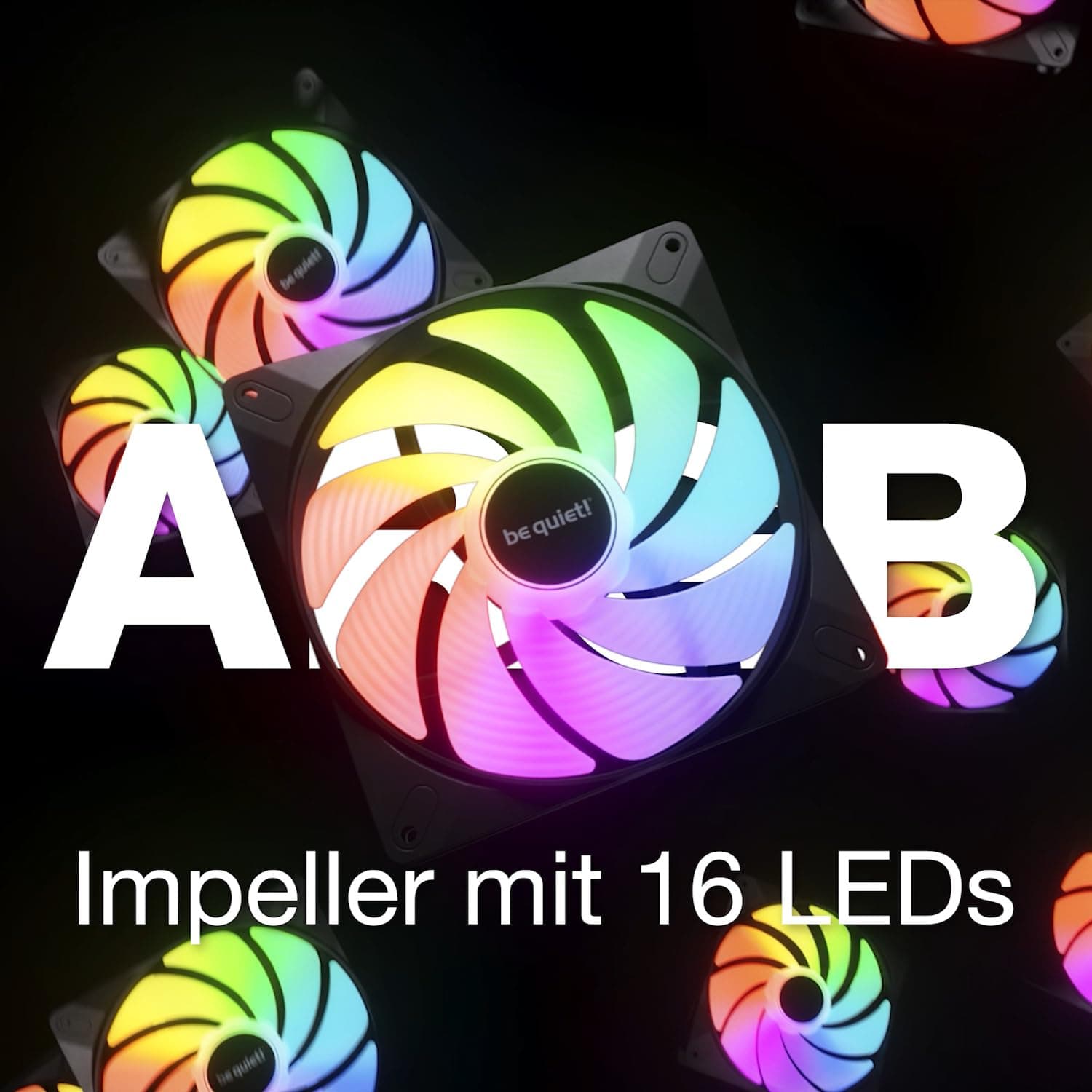 be quiet! Light Wings LX 140mm PWM White Lüfter, Enthält 3 Lüfter, Beleuchteter Hub und mattierte Lüfterblätter, vielzählige Farben und Effekte, ARGB-Kabel mit Möglichkeit zur Reihenschaltung Bild 3
