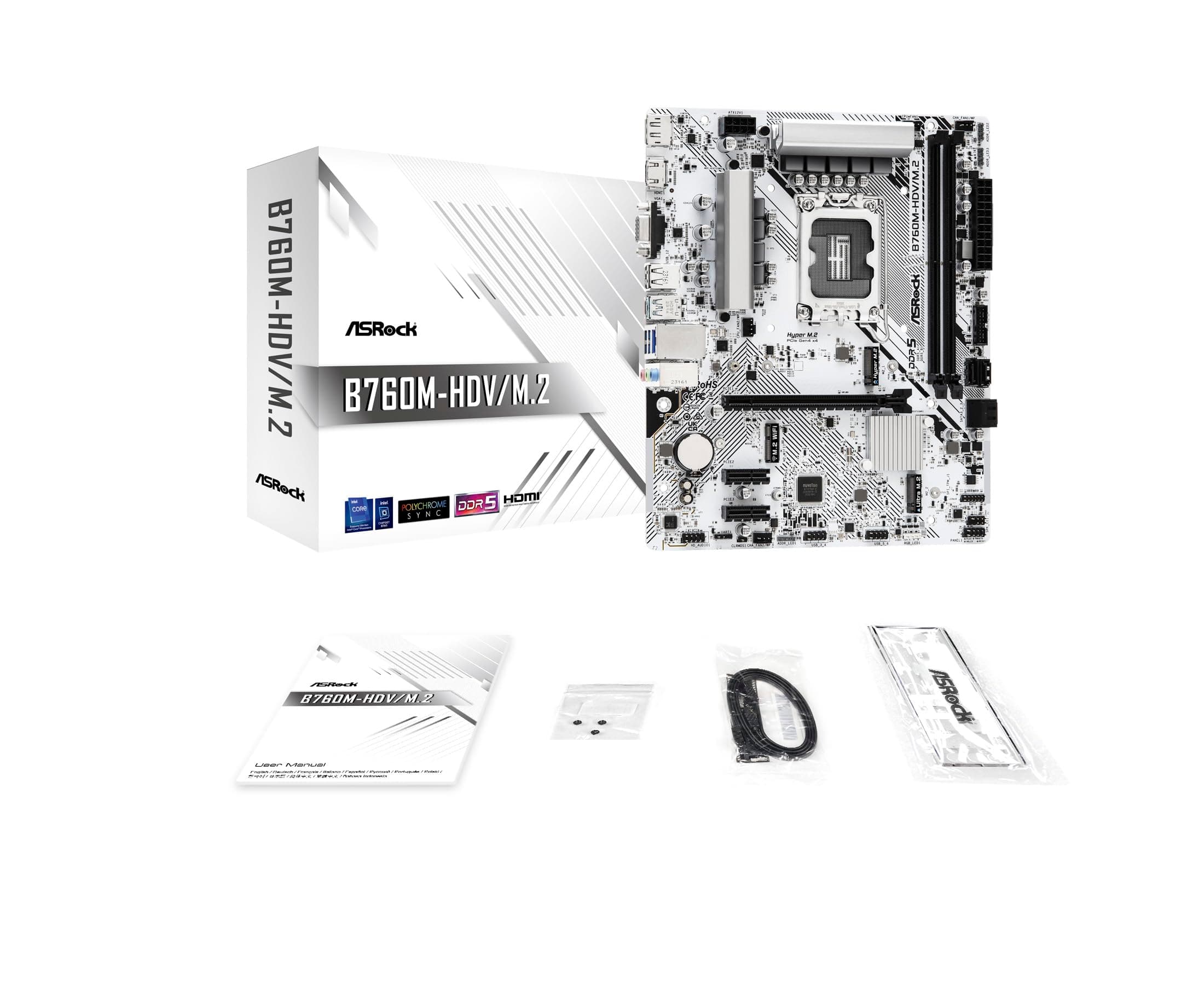 ASROCK Carte Mère B760M-HDV/M.2 DDR5 (Intel LGA 1700) Micro ATX Bild 5