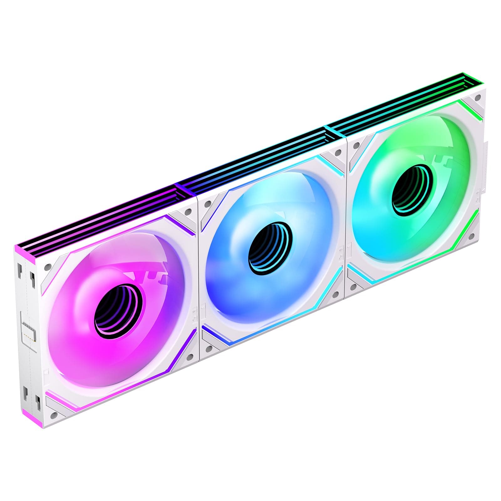 TZMRIT Interstellar-V2 Infinity Mirror ARGB PWM Lüfter 120mm Schwarz, RGB Lüfter 120 mm (White, Reverse-3PCS) White Reverse-3PCS Bild 2