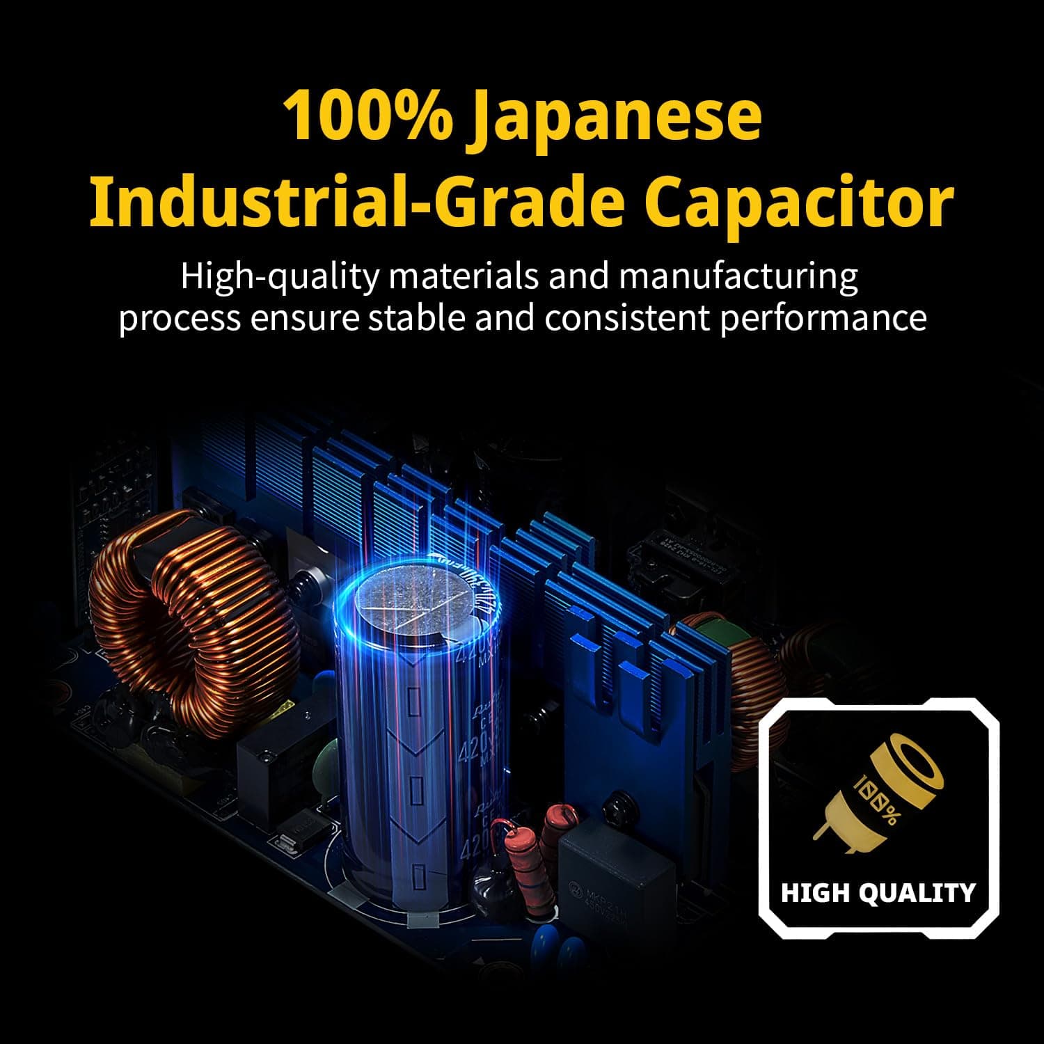 ENERMAX Revolution III 1000W PC Netzteil vollmodular 80+ Gold 5.1 12V-2x6 | PCIe 5.1, 80 PLUS Gold, 120mm FDB-Lüfter flüsterleise, 105°C japanische Kondensatoren, ERV1000G-AHG-MAC Bild 7