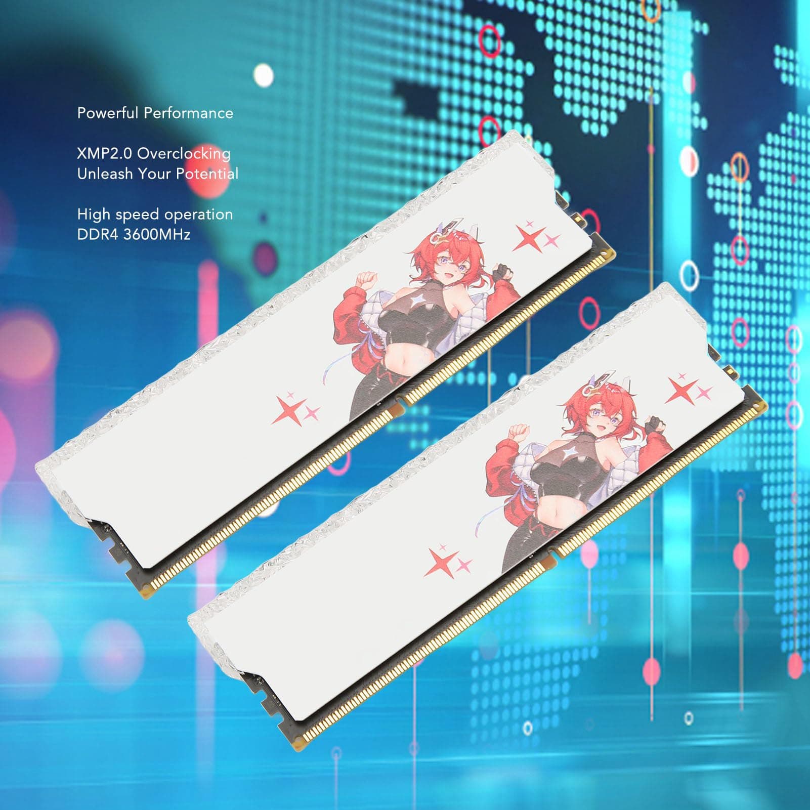 DDR4 RAM 3600 MHz PC4 28800, CL16 20 20 38 1,35 V Desktop-Speichermodul | XMP2.0 One-Click-Übertaktung für Gaming-PC | Zweikanal-Kit mit Aluminium-Kühlkörper (32 GB (2 x 16 GB)) Bild 5