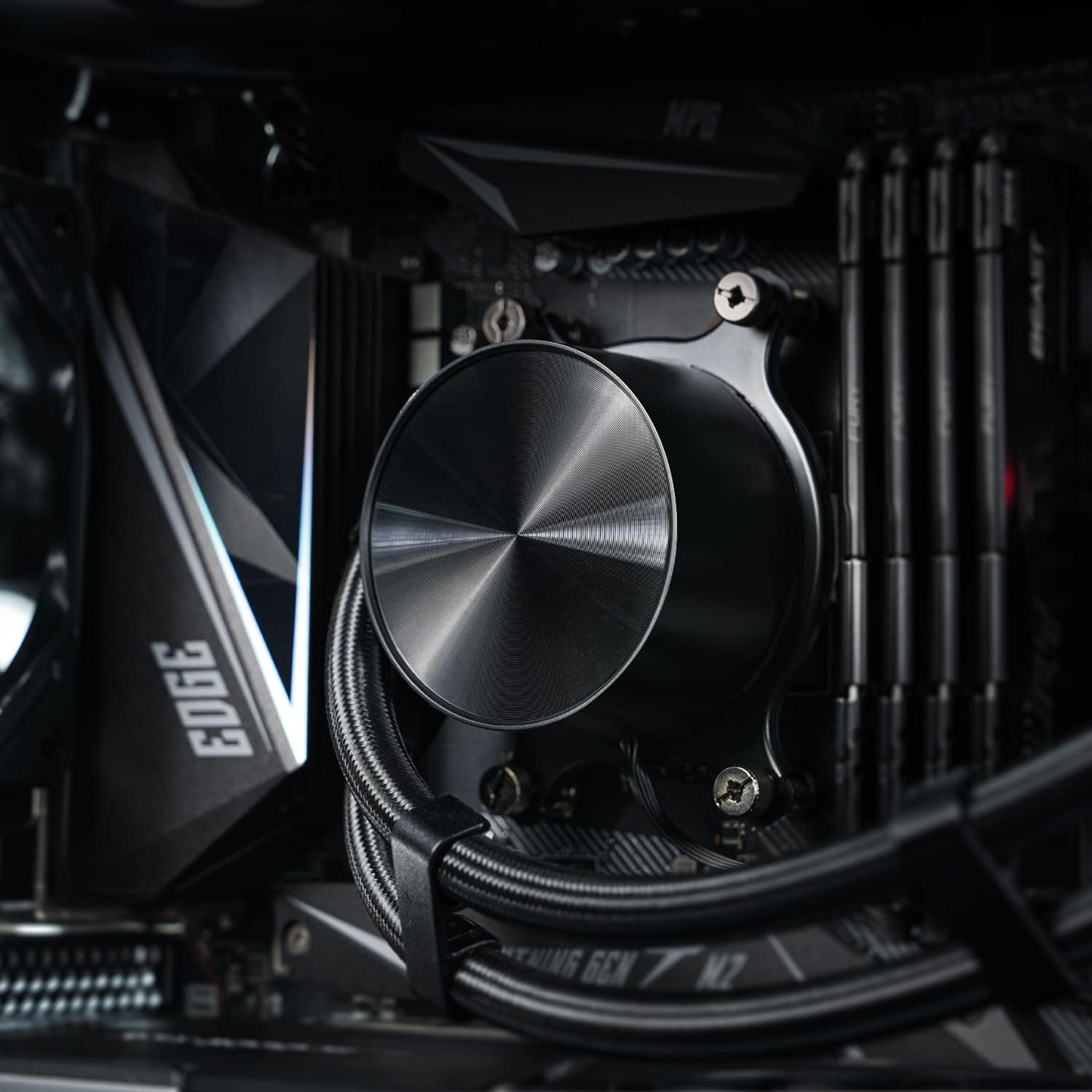 ID-COOLING FX240 PRO Liquid CPU-Kühler für Desktop, 240 mm AIO-Kühler, 2 x 120 mm hocheffiziente Lüfter, spezielles CD-Muster, Pumpenleiste, Intel und AMD kompatibel Bild 5