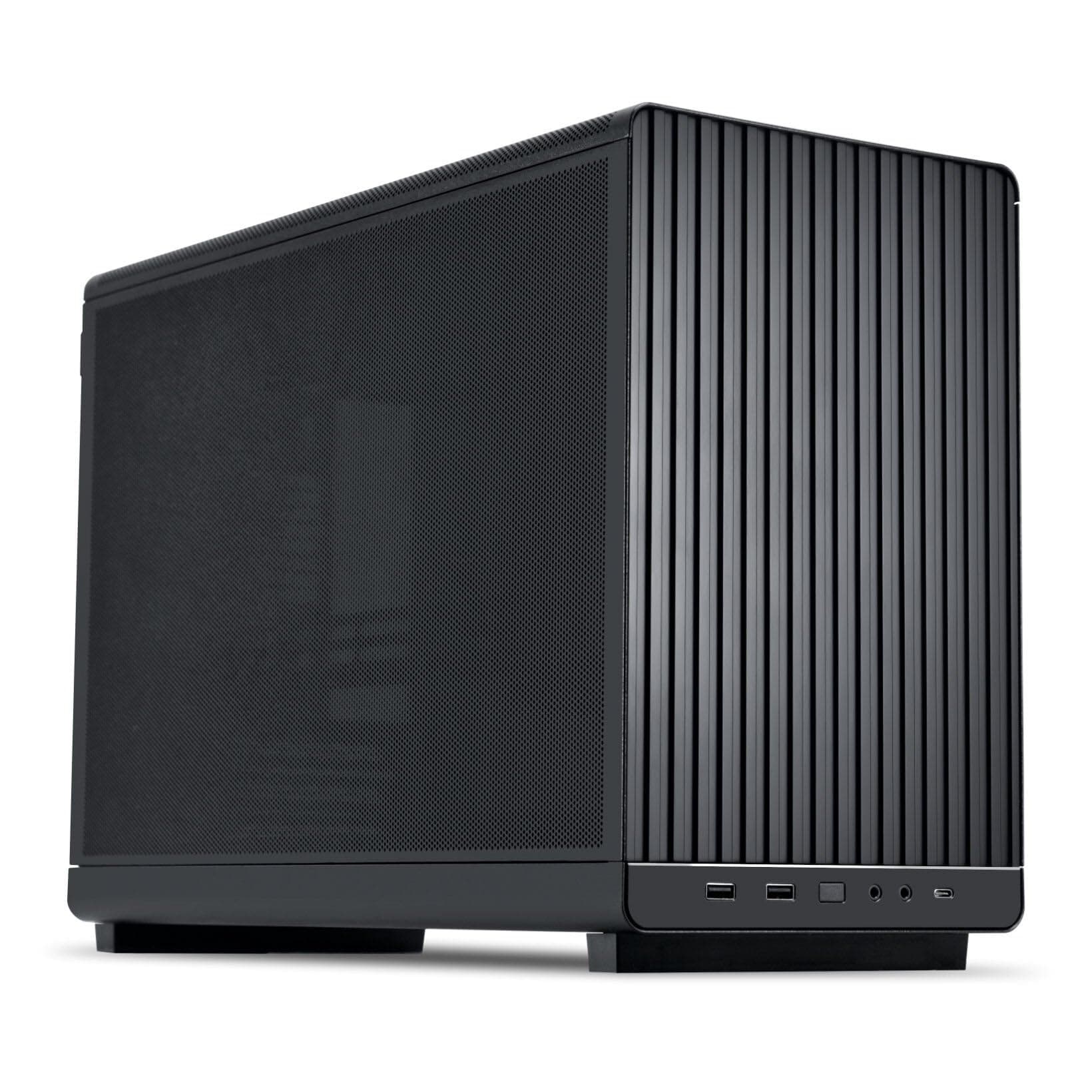 Lian Li DAN Cases A3-mATX PC-Gehäuse, anpassbares Layout, 415 mm GPU-Freiraum, unterstützt bis zu 360 mm Radiatoren, Stahl, Kunststoff, Schwarz Bild 2