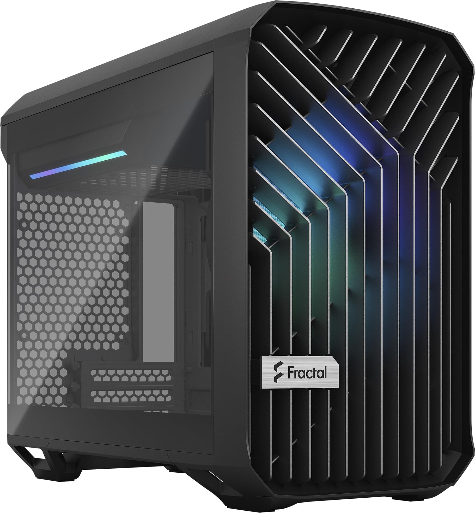 Fractal Design Torrent Nano RGB Black Computer Case TG Tempered Glass Light Tint RGB Black Tempered Glass