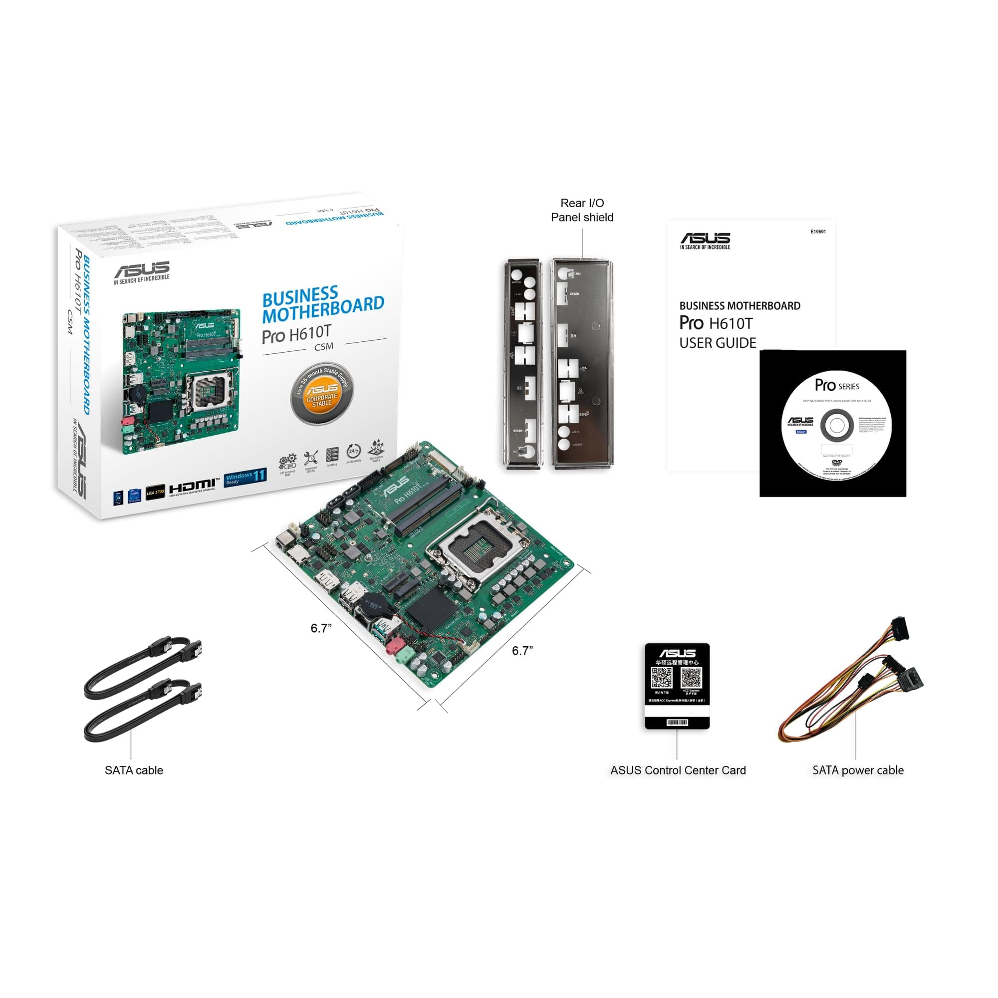 ASUS PRO H810T-CSM Business Mainboard Sockel Intel LGA 1851 (Thin Mini-ITX, PCIe 5.0 M.2, DDR5 SO-DIMM, Q-LED Core, COM-Debug Header, Control Center Express) Bild 7
