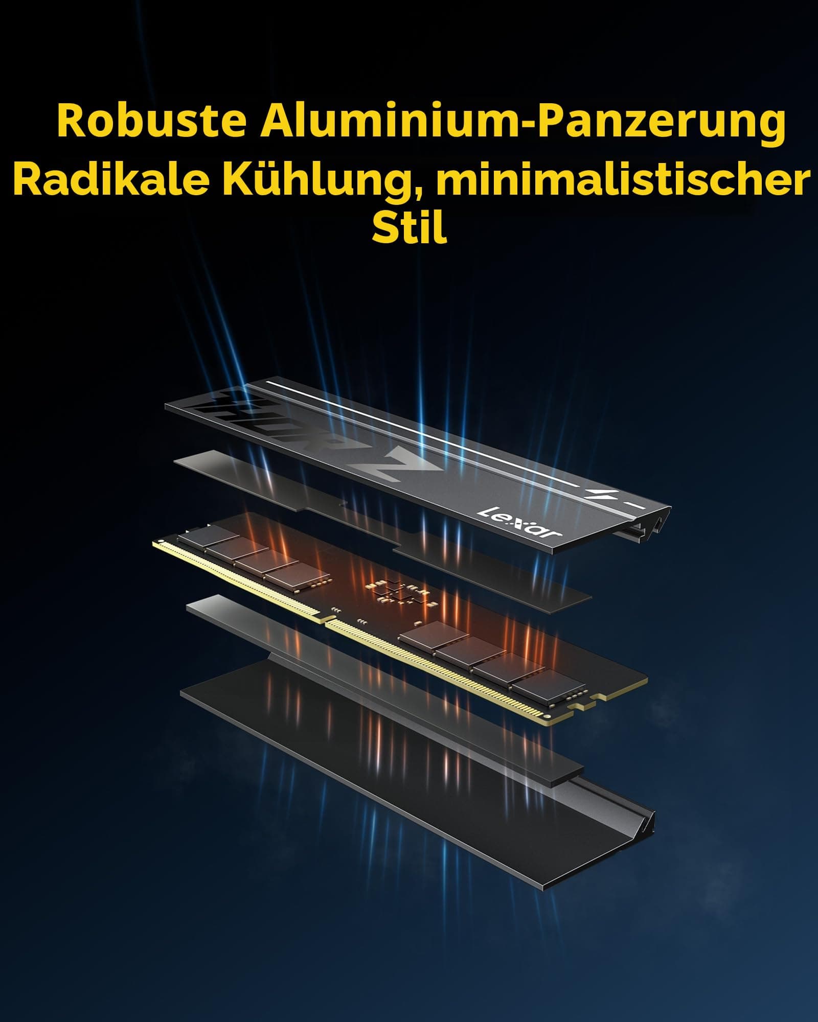 Lexar Thor Z Series OC DDR5 RAM 32GB Kit (2x16GB) 6000MHz CL36, DRAM 288pin UDIMM Desktop Speicher, PC Memory Hochleistungs-Computerspeicher für Intel XMP 3.0/AMD EXPO, für AI, Gaming, 1,4V Bild 8