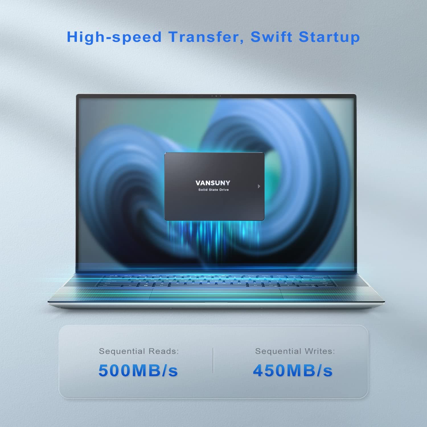 Vansuny SSD 1TB M.2 SSD NVMe Intern SSD 1tb M.2 2280 Gen3x4 PCIe TLC Lesegeschwindigkeit 3400 M/S zum Aufrüsten von Gaming PC 1To m.2 Bild 3
