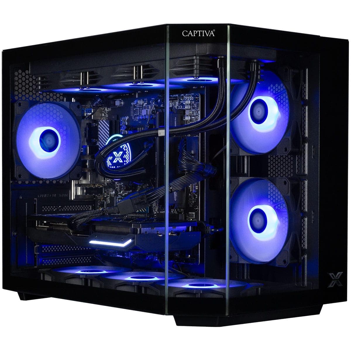Captiva PC Highend Gaming R99-557 | AMD Ryzen 7 7800X3D | 32GB DDR5 RAM | Radeon RX 9070 XT 16GB | 1 TB SSD | Windows 11 Home