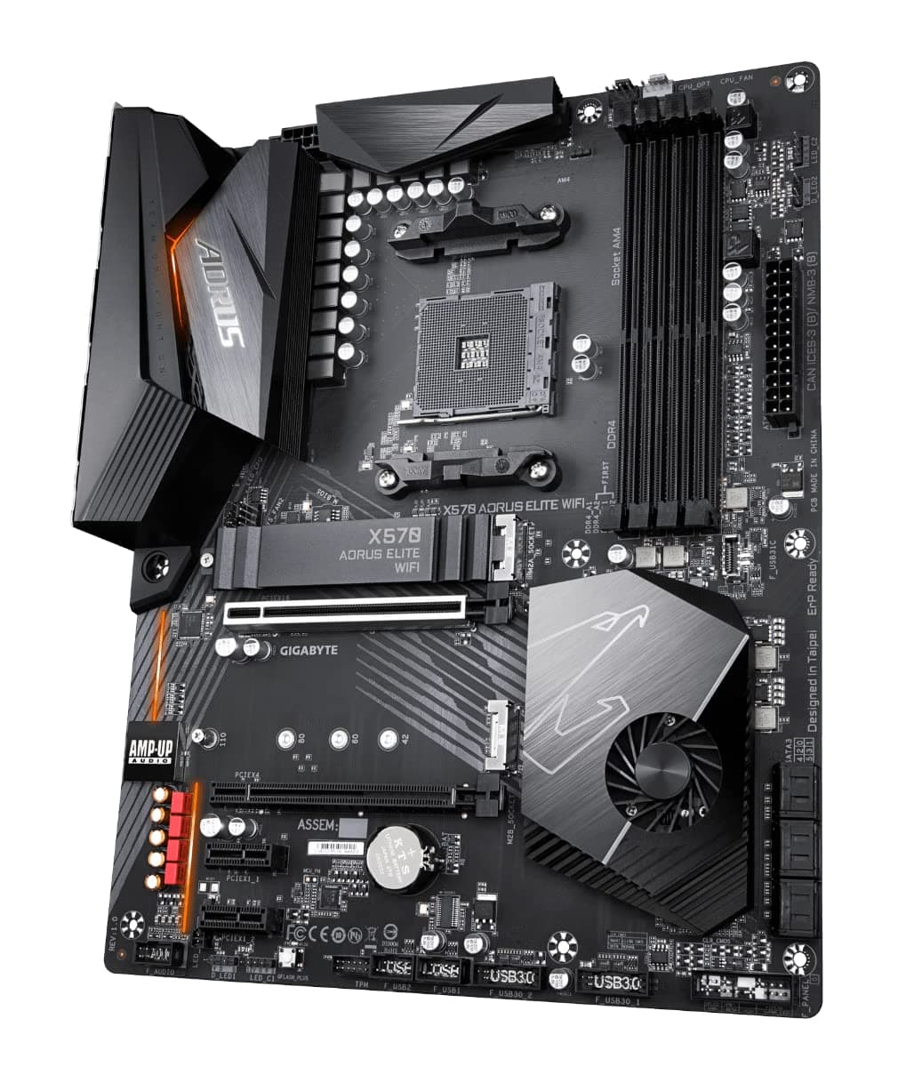 GIGABYTE X570 AORUS Elite Wi-Fi (AMD Ryzen 3000/X570/ATX/PCIe4.0/DDR4/Intel Dual Band 802.11AC Wi-Fi/Front USB Type-C/RGB Fusion 2.0/M.2 Thermal Guard/Gaming Motherboard) Bild 7