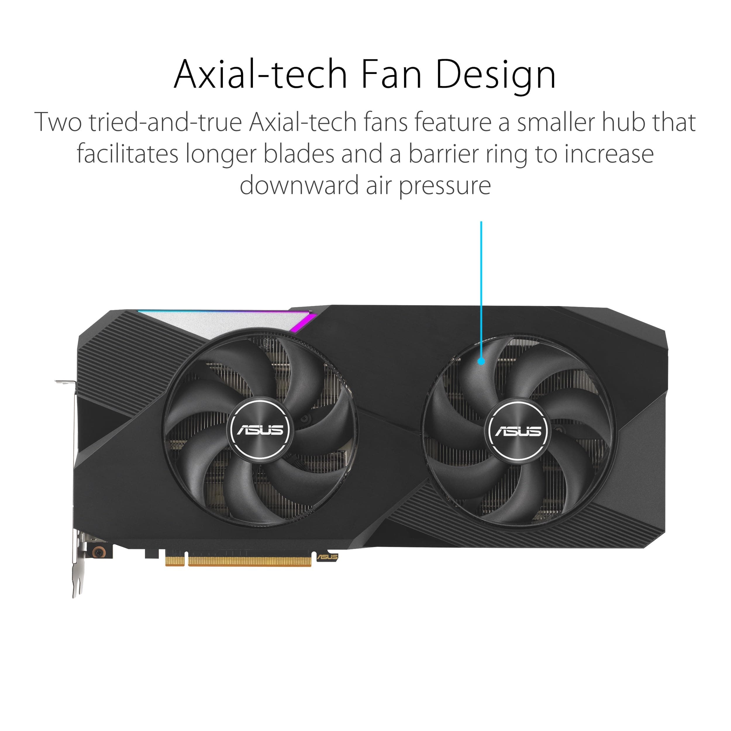 ASUS Dual Radeon RX 7900 XTX OC Edition 24GB GDDR6 Gaming Grafikkarte (AMD Radeon RX7900 XTX, PCIe 4.0, 1x HDMI 2.1, 3X DisplayPort 2.1, DUAL-RX7900XTX-O24G) Bild 5