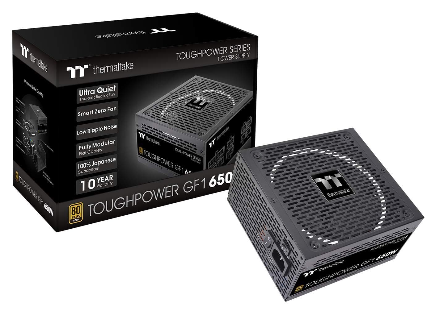 Thermaltake GF1 1000W | PC-ATX-Netzteil | 80-Plus-Gold | voll-modular | leiser 140 Lüfter | EU Zertifiziert | schwarz Bild 3