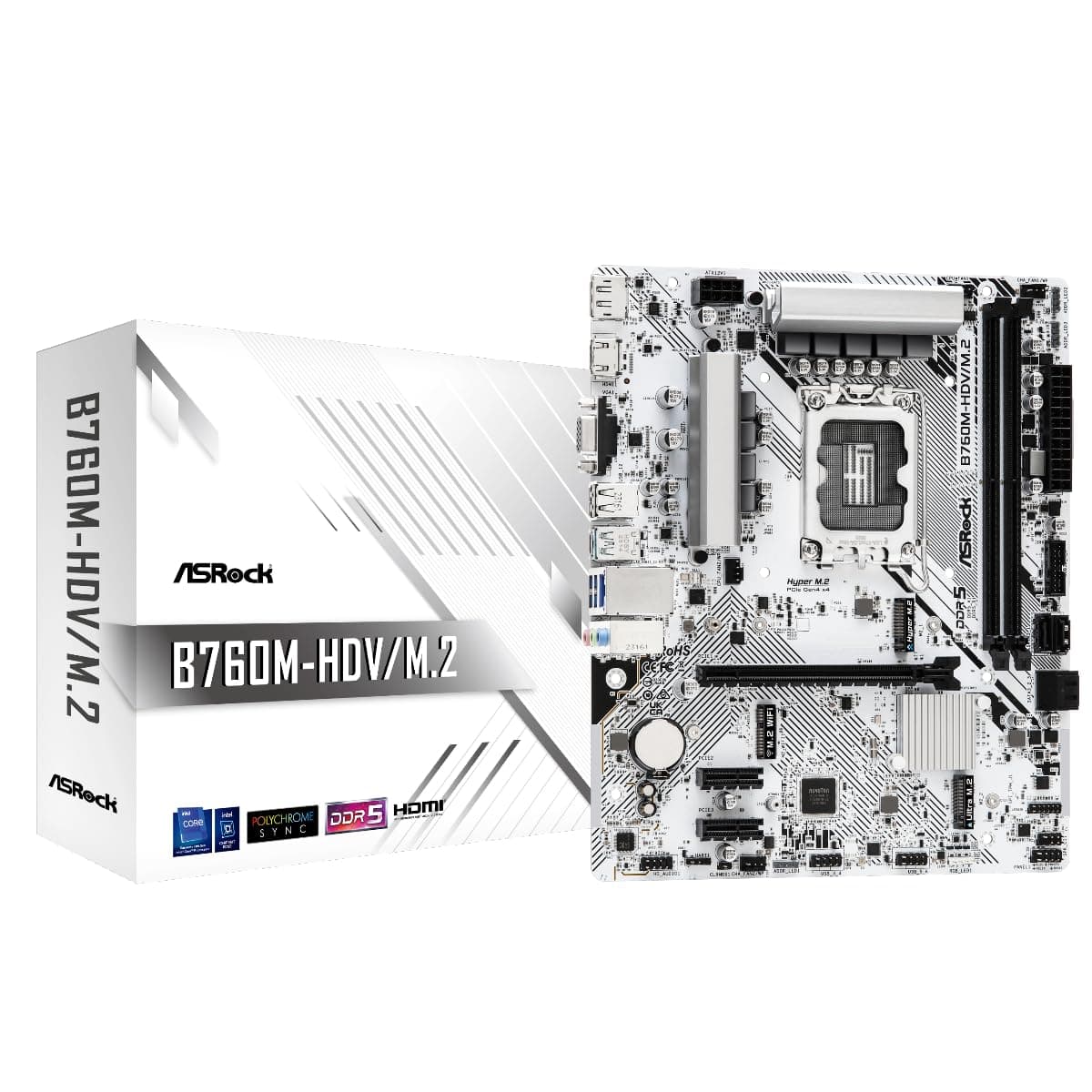 ASROCK Carte Mère B760M-HDV/M.2 DDR5 (Intel LGA 1700) Micro ATX Bild 2