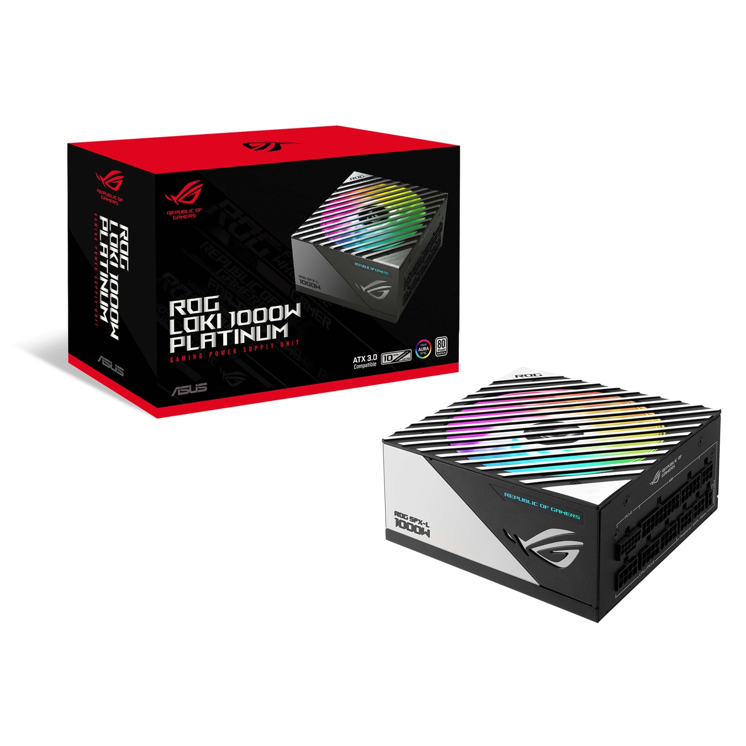 ASUS ROG Loki SFX-L 1000W Platinum (Vollmodulares Netzteil, 80+ Zertifiziert, 120mm PWM ARGB Lüfter, Aura Sync, ATX 3.0 Kompatibel, PCIe 5.0 Ready) Bild 3