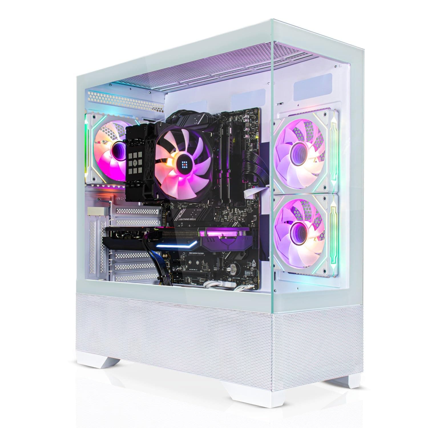 SYSTEMTREFF High-End Gaming PC weiß AMD Ryzen 7 7800X3D 8x5GHz | Nvidia RTX 5070 TI 16GB | 1TB M.2 NVMe | 32GB DDR5 RAM | Windows 11 | Desktop Computer Rechner für Gamer, Zocker & Streamer