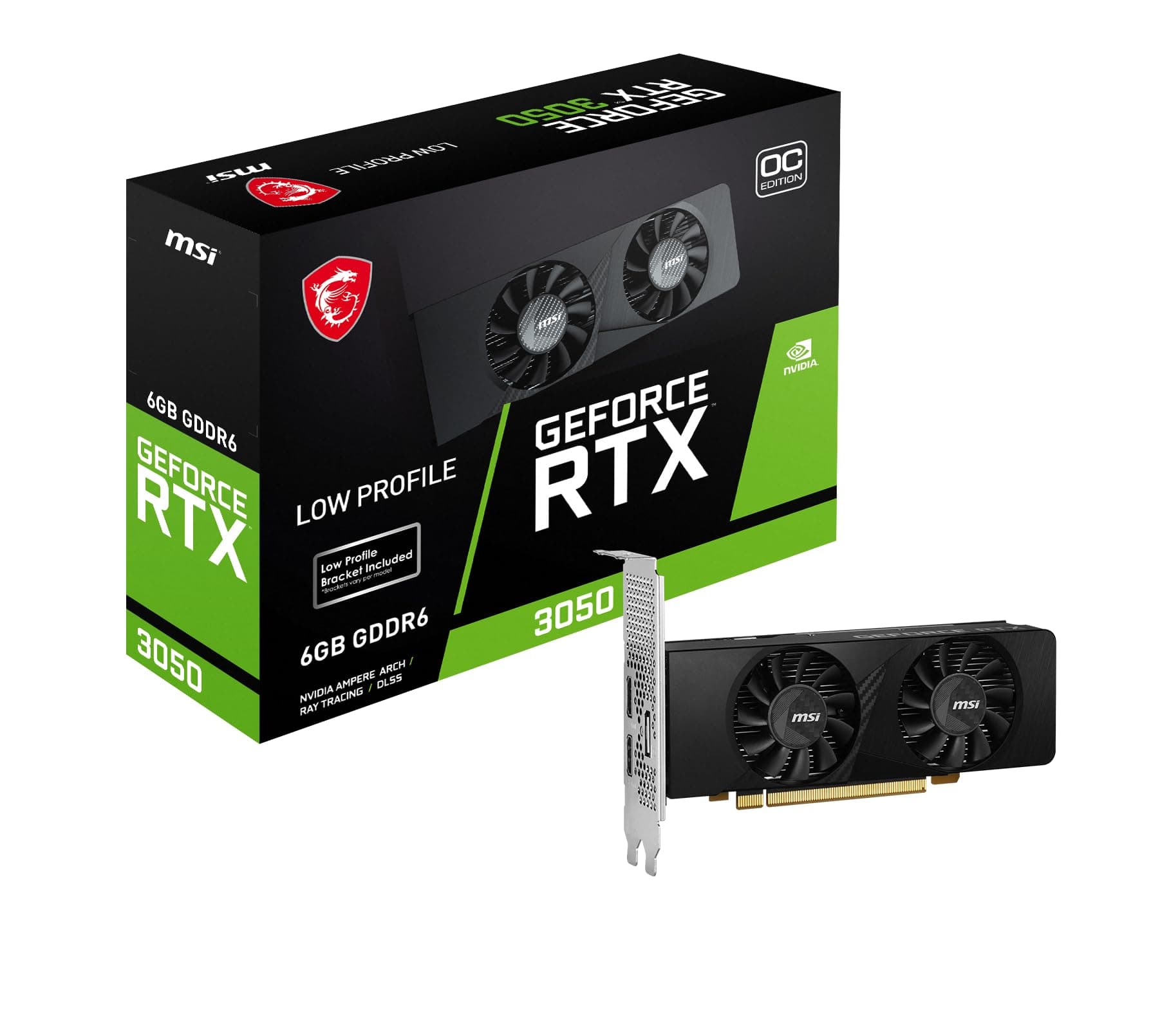 MSI GeForce RTX 3050 LP 6G OC - 6GB GDDR6 Speicher, 96-bit, 14 Gbps Bild 2