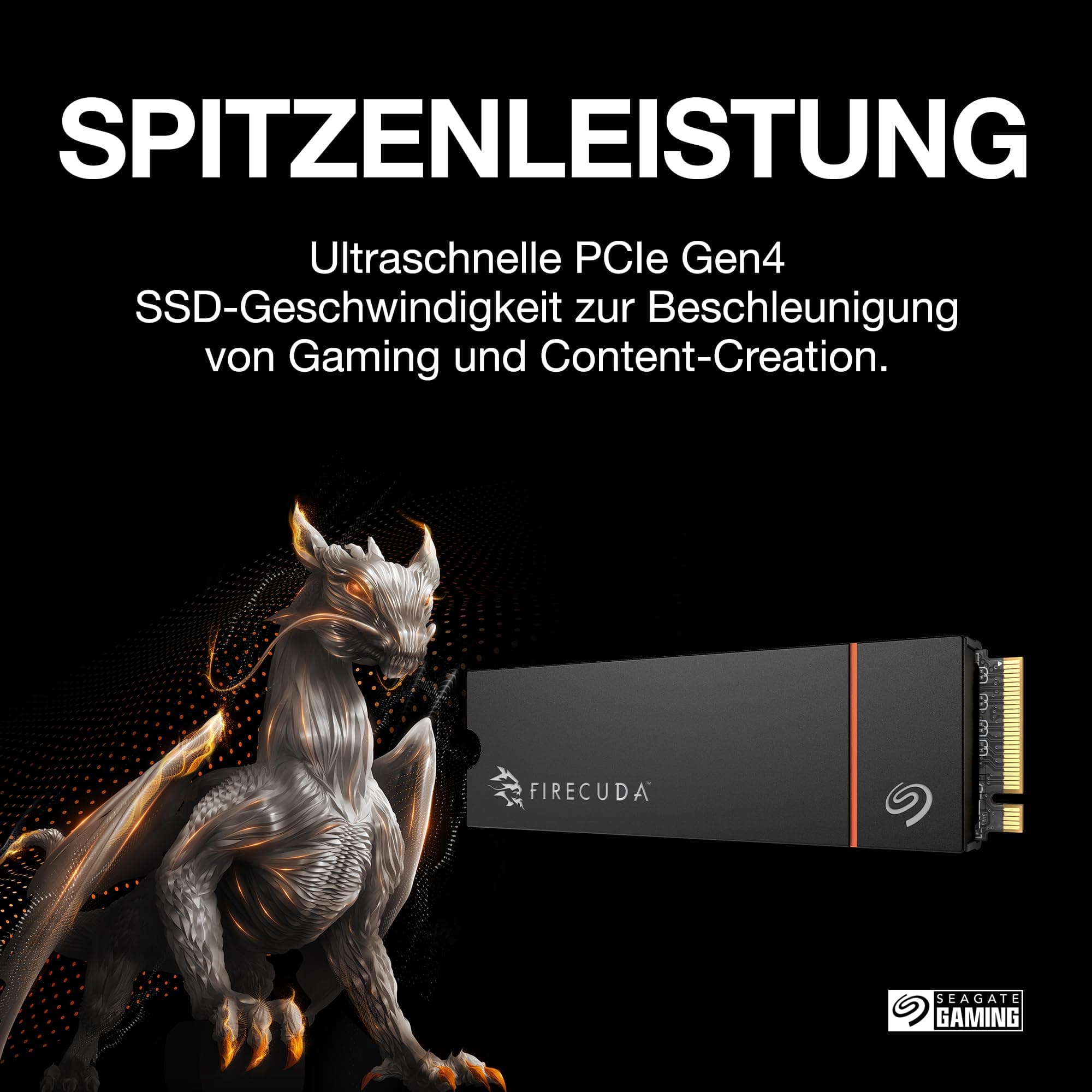 Seagate FireCuda 530R NVMe SSD 1TB, Für PS5/PC, M.2 PCIe Gen4 ×4 NVMe 1.4, bis zu 7.400 MB/s, 3D TLC NAND, 5.050 TBW, Kühlkörper, inkl. Data Rescue Service (ZP1000GM3A073) 1TB PC/PS5 Bild 5