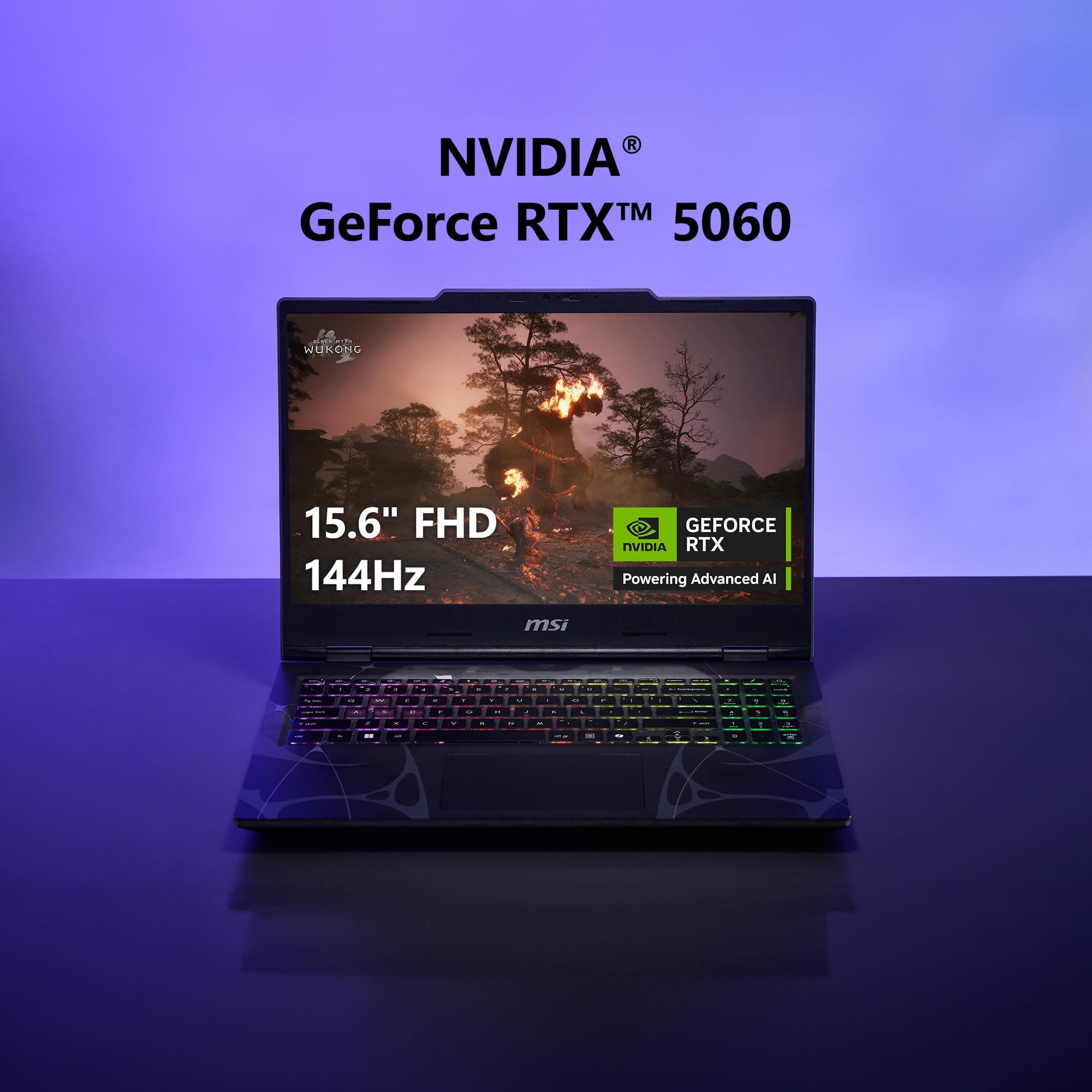 MSI Cyborg 15 B2RWFKG-077IT, Gaming Notebook 15,6 Zoll FHD 144Hz, Intel Core 7 240H, Nvidia RTX 5060 8GB GDDR7, 16GB DDR5 5600MHz, 1TB PCIe4, WiFi 6E, Win 11 Home [Layout und Garantie Italienisch] Bild 4