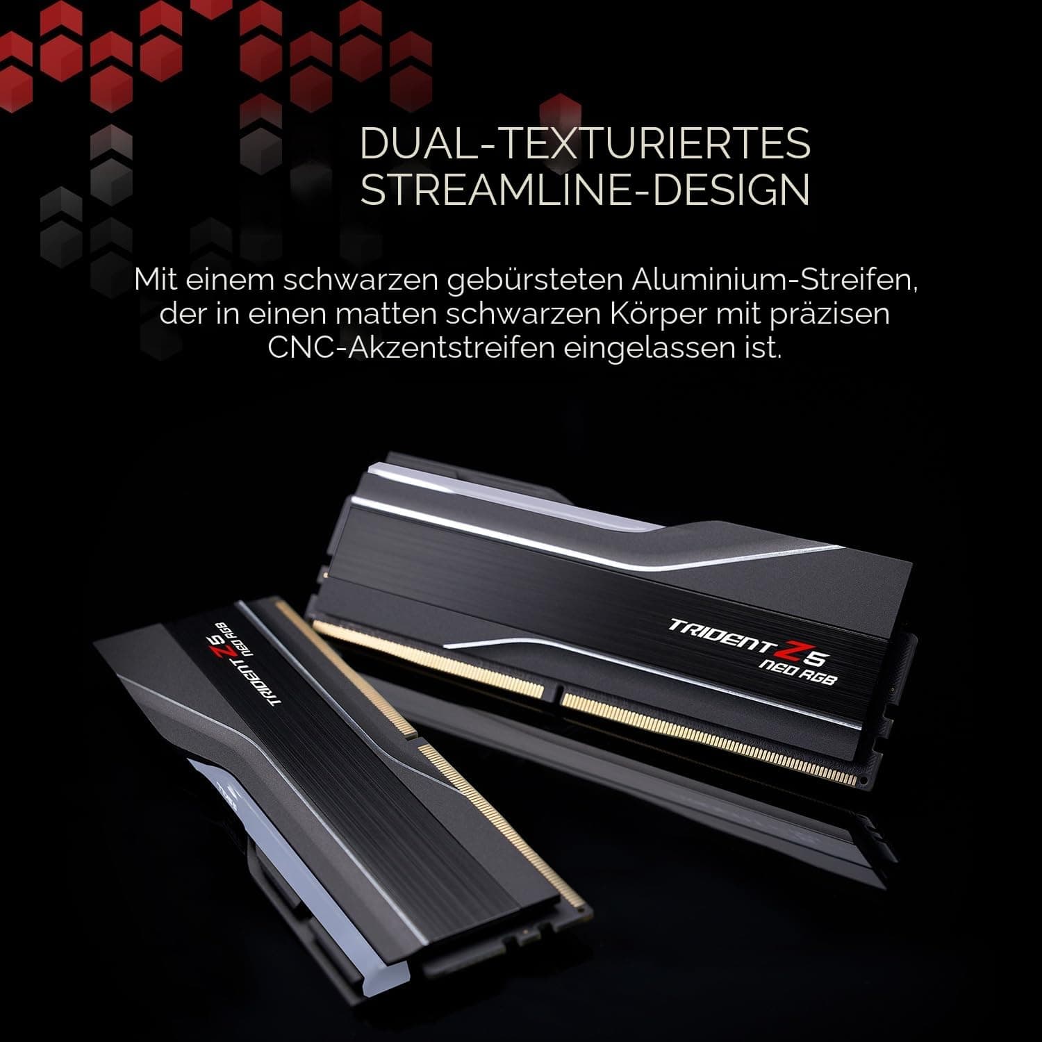 G.Skill Trident Z5 NEO RGB Series (AMD Expo) 64GB (2 x 32GB) 288-pin SDRAM DDR5 6000 CL32-38-38-96 1,40V Dual Channel Desktop Memory F5-6000J3238G32GX2-TZ5NR (Mattschwarz) Bild 7