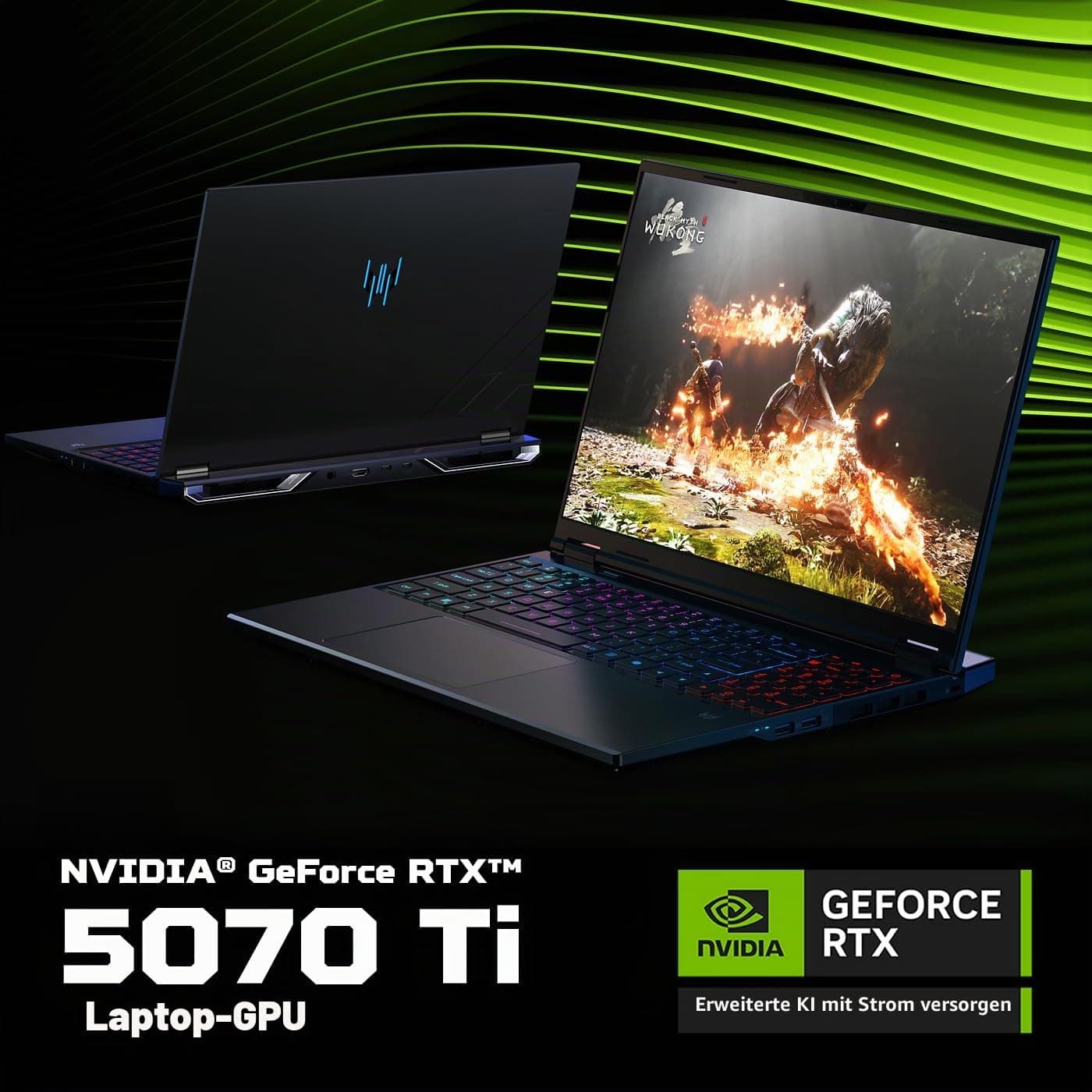 Acer Predator Helios Neo 40.6 cm WQXGA 240Hz AI Gaming Laptop Intel Core Ultra 9 275HX 16GB RAM 1TB SSD NVIDIA GeForce RTX 5070Ti Graphics Abyssal Black Bild 5