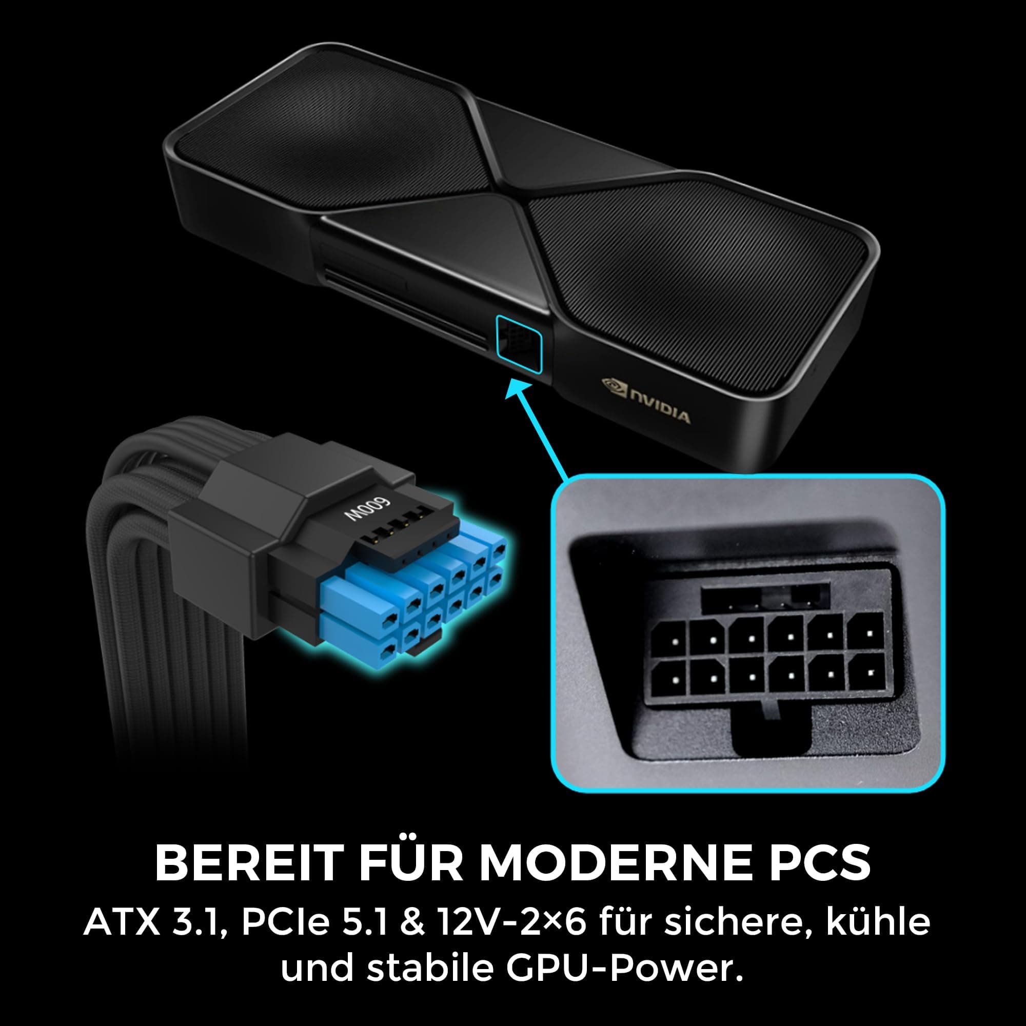 Lian Li SP0850P SFX Netzteil – 850W Schwarz | 80 Plus Platinum Effizienz, vollmodular, ATX 3.1 & PCIe 5.1, kompakt & leise, ideal für High-End Gaming Bild 7