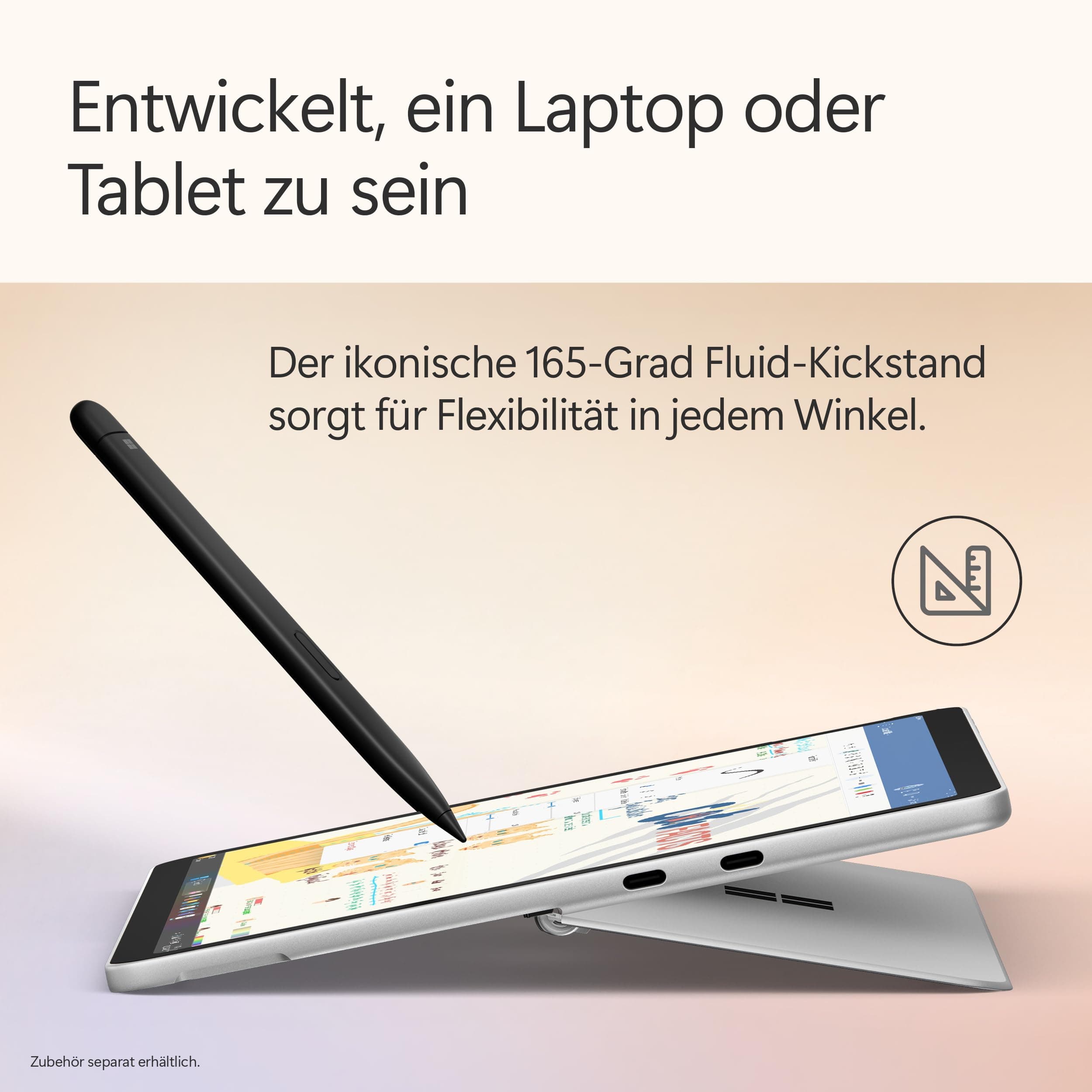 Microsoft Surface Pro | Copilot+ PC | 12” LCD Touchscreen | Snapdragon® X Plus | 16GB RAM | 256GB Speicher | Neuestes Modell | Platin Snapdragon X Plus (8-Kern) | 12'' LCD Touchscreen 16GB RAM | 256GB Speicher Platin Bild 8